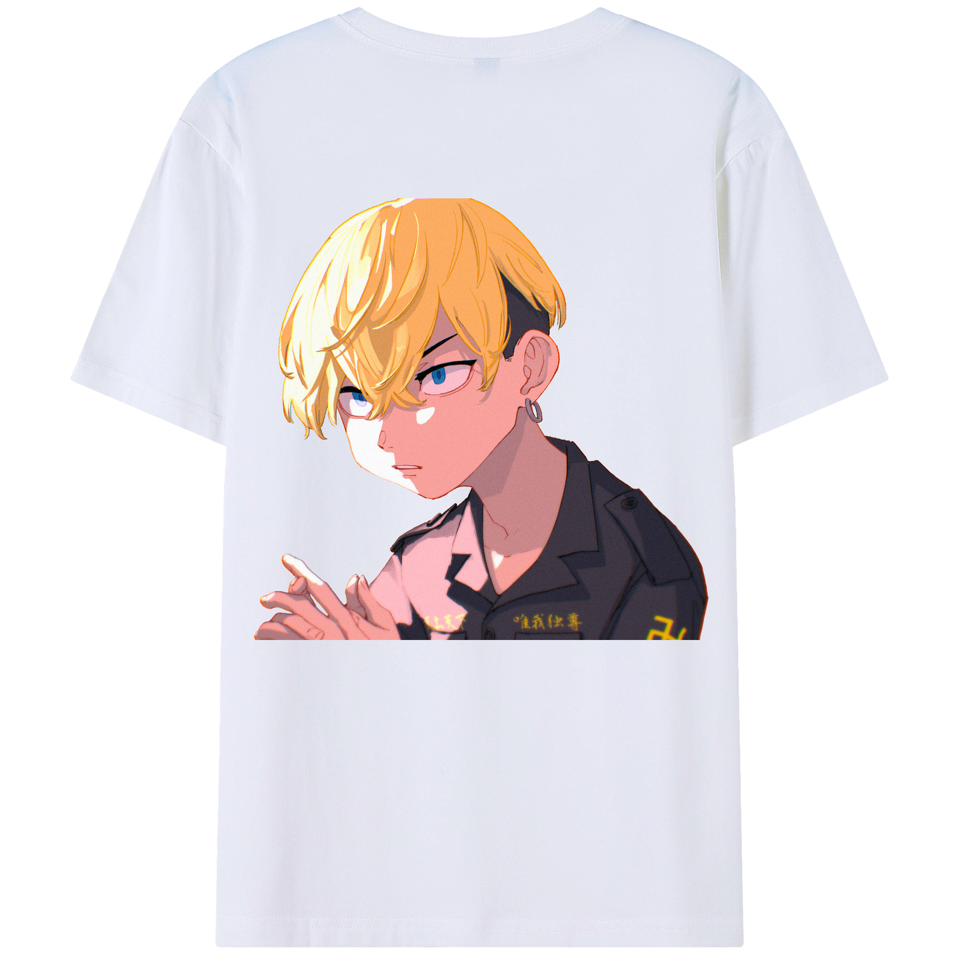（画像用） 東京リベンジャーズ Tokyo Revengers 綿100％ メンズ半袖Tシャツ（バックプリント） 通気性
