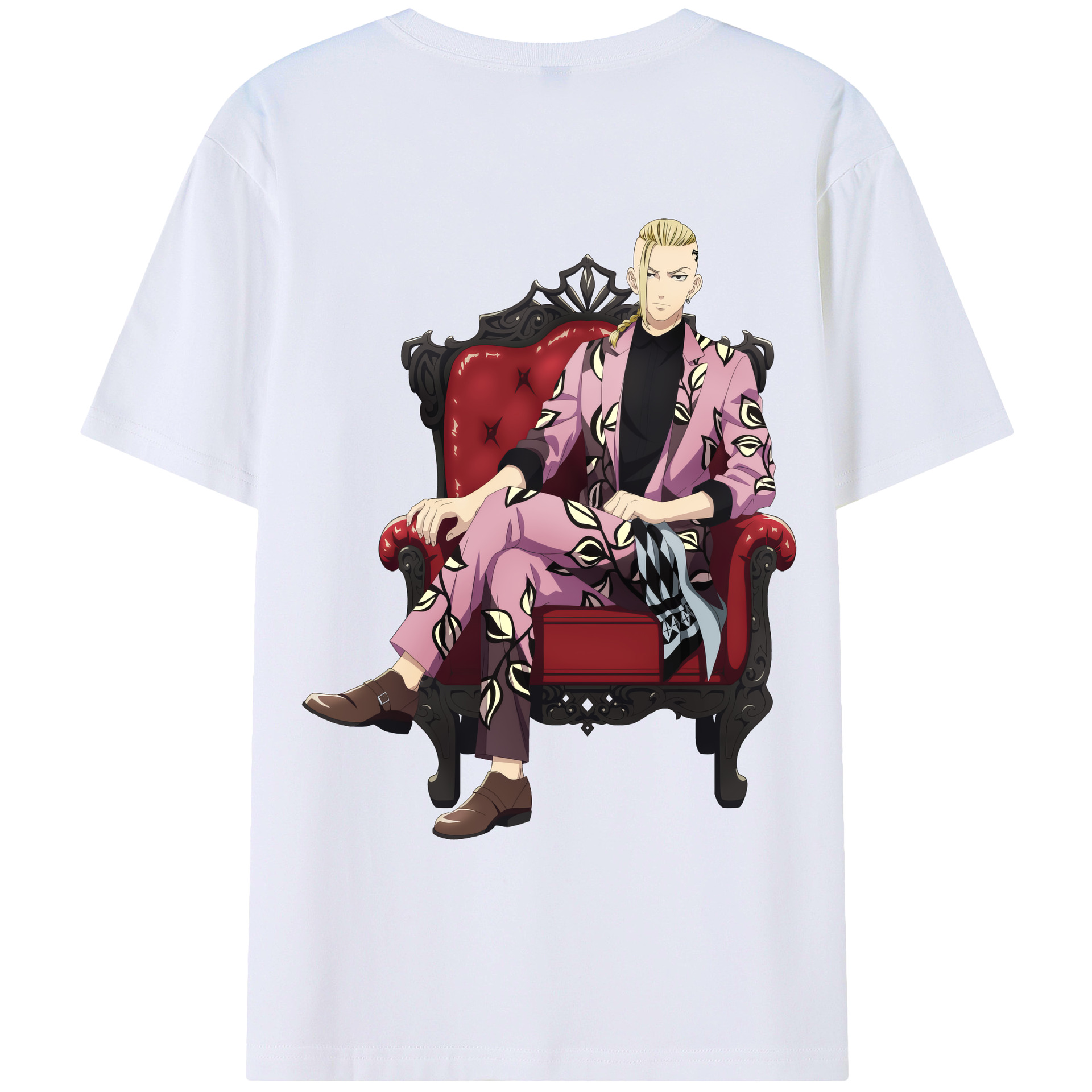 （画像用） 東京リベンジャーズ Tokyo Revengers 綿100％ メンズ半袖Tシャツ（バックプリント） 通気性