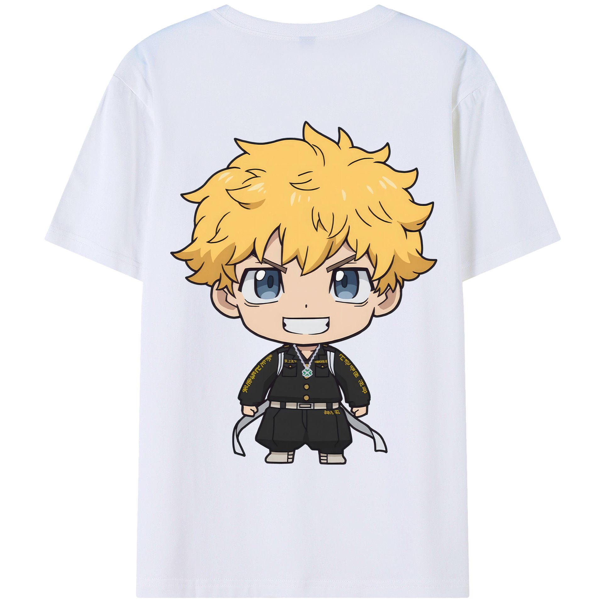 （画像用） 東京リベンジャーズ Tokyo Revengers 綿100％ メンズ半袖Tシャツ（バックプリント） 通気性