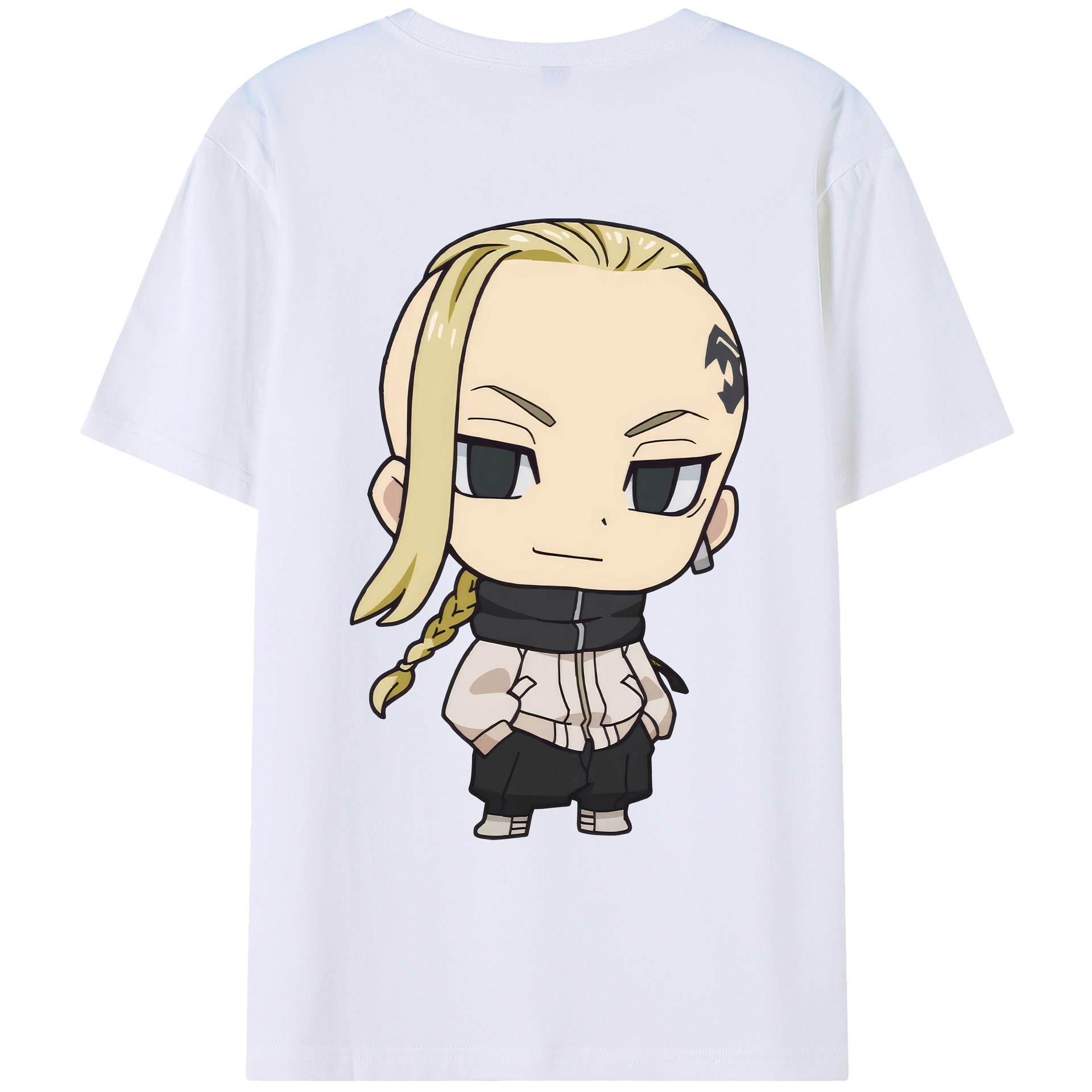 （画像用） 東京リベンジャーズ Tokyo Revengers 綿100％ メンズ半袖Tシャツ（バックプリント） 通気性