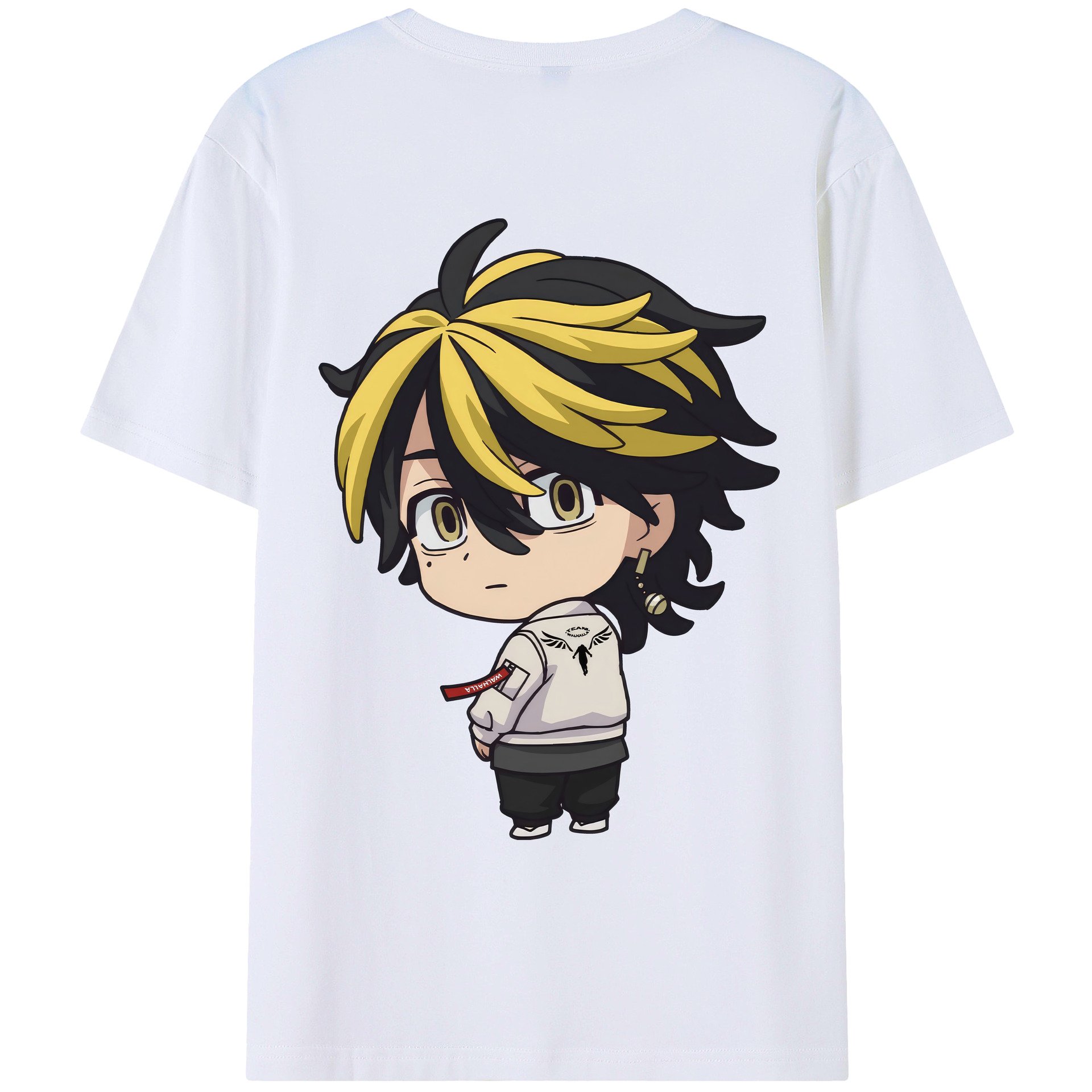 （画像用） 東京リベンジャーズ Tokyo Revengers 綿100％ メンズ半袖Tシャツ（バックプリント） 通気性
