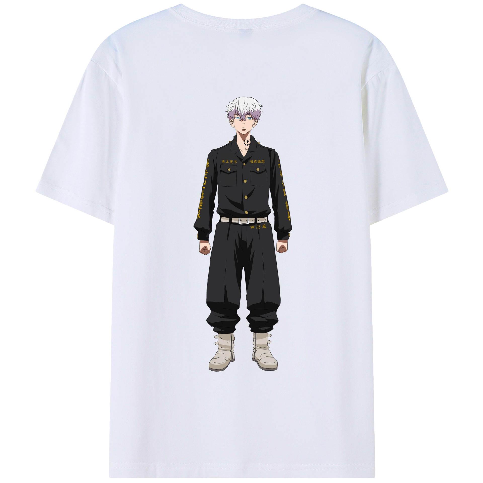 （画像用） 東京リベンジャーズ Tokyo Revengers 綿100％ メンズ半袖Tシャツ（バックプリント） 通気性