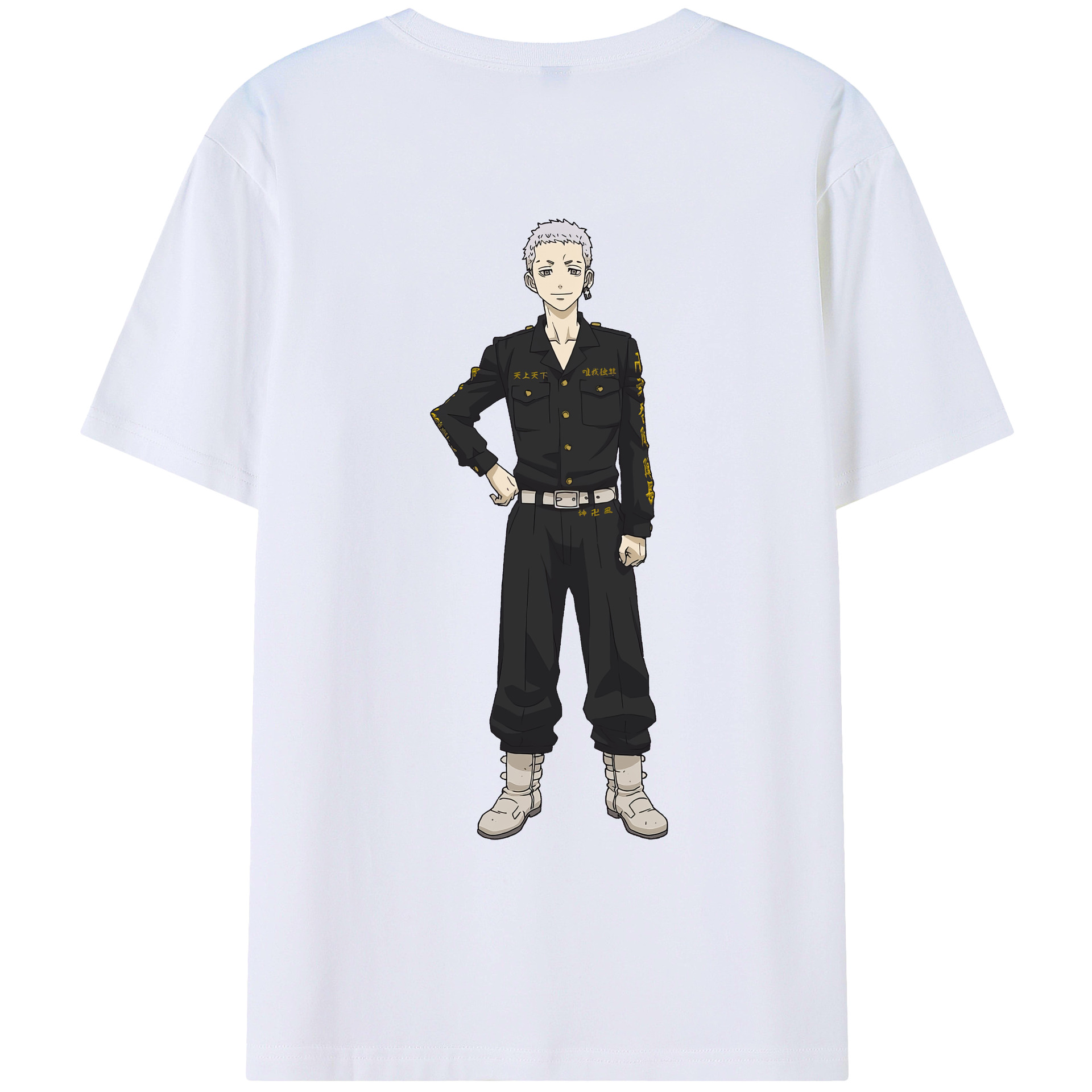 （画像用） 東京リベンジャーズ Tokyo Revengers 綿100％ メンズ半袖Tシャツ（バックプリント） 通気性