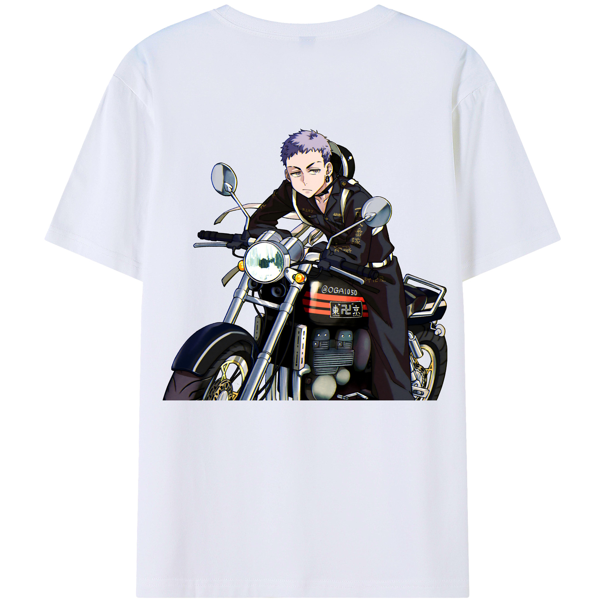 （画像用） 東京リベンジャーズ Tokyo Revengers 綿100％ メンズ半袖Tシャツ（バックプリント） 通気性