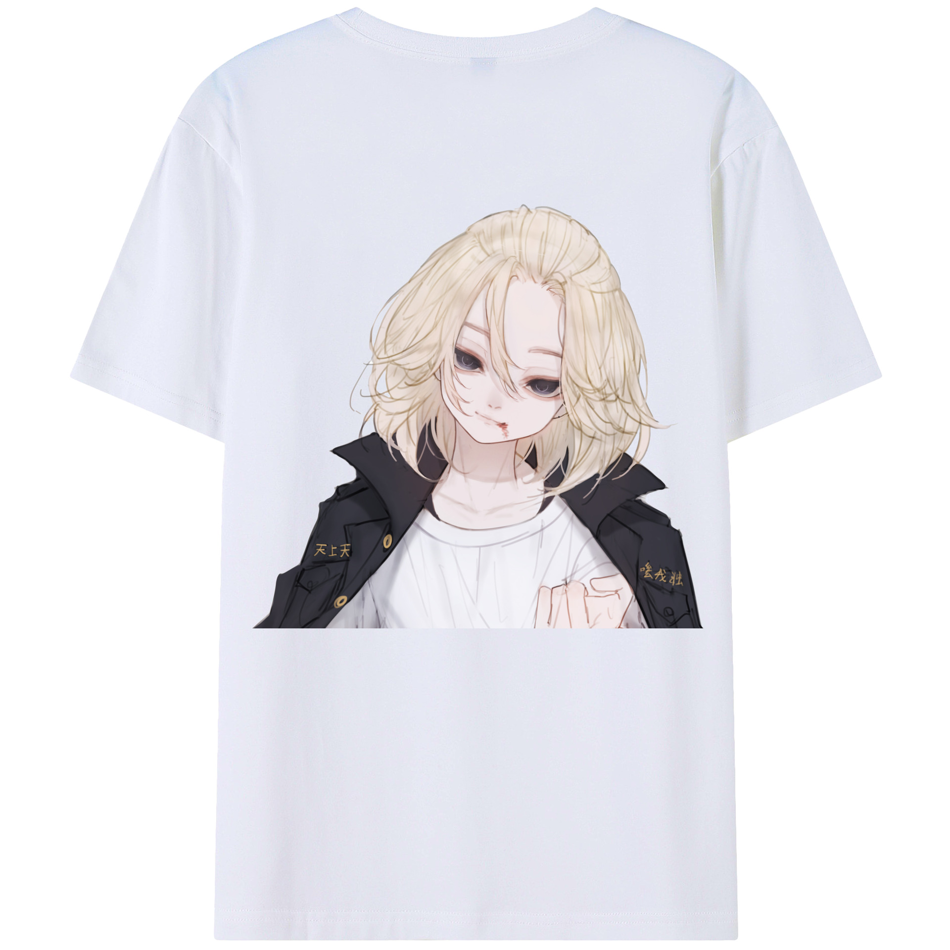 （画像用） 東京リベンジャーズ Tokyo Revengers 綿100％ メンズ半袖Tシャツ（バックプリント） 通気性