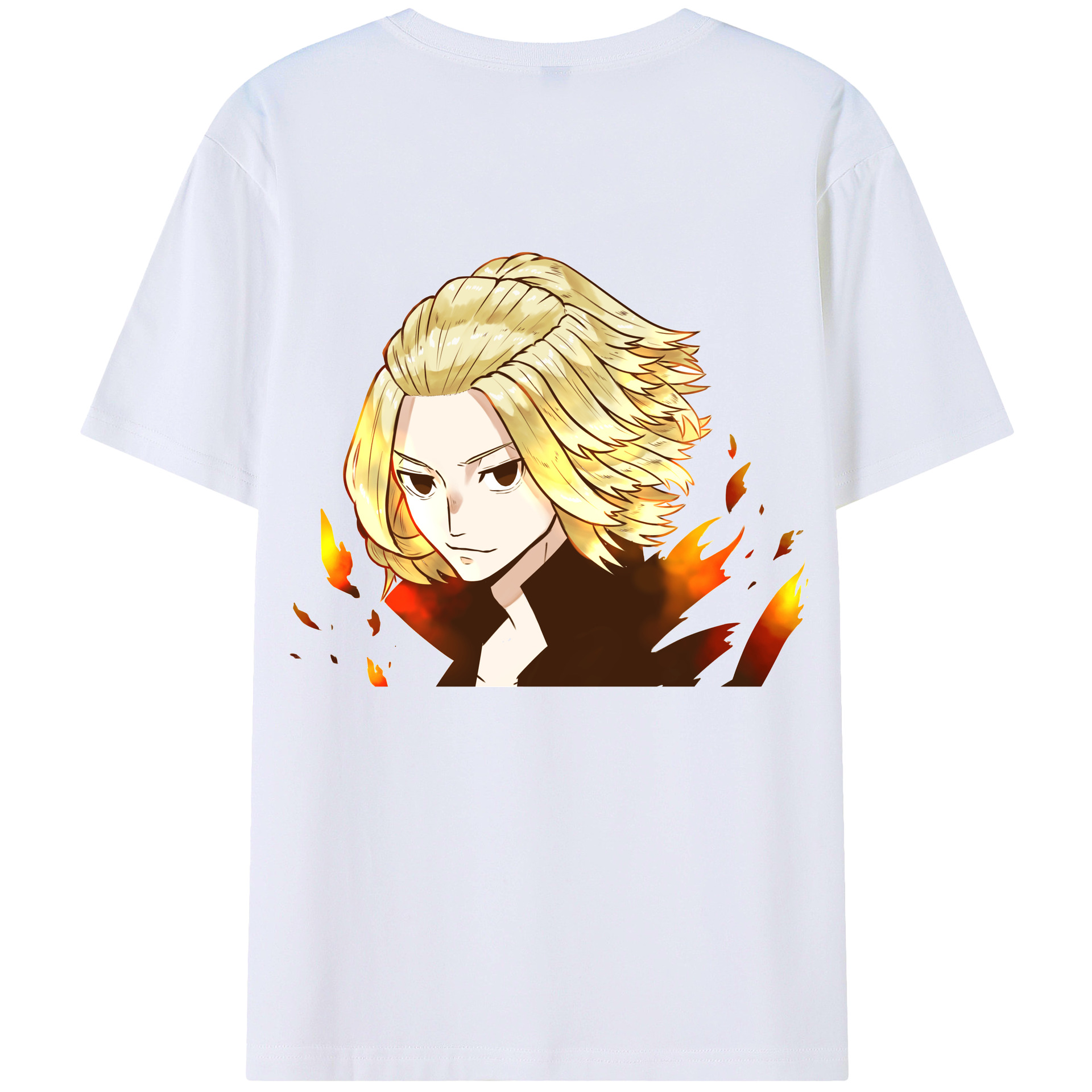 （画像用） 東京リベンジャーズ Tokyo Revengers 綿100％ メンズ半袖Tシャツ（バックプリント） 通気性
