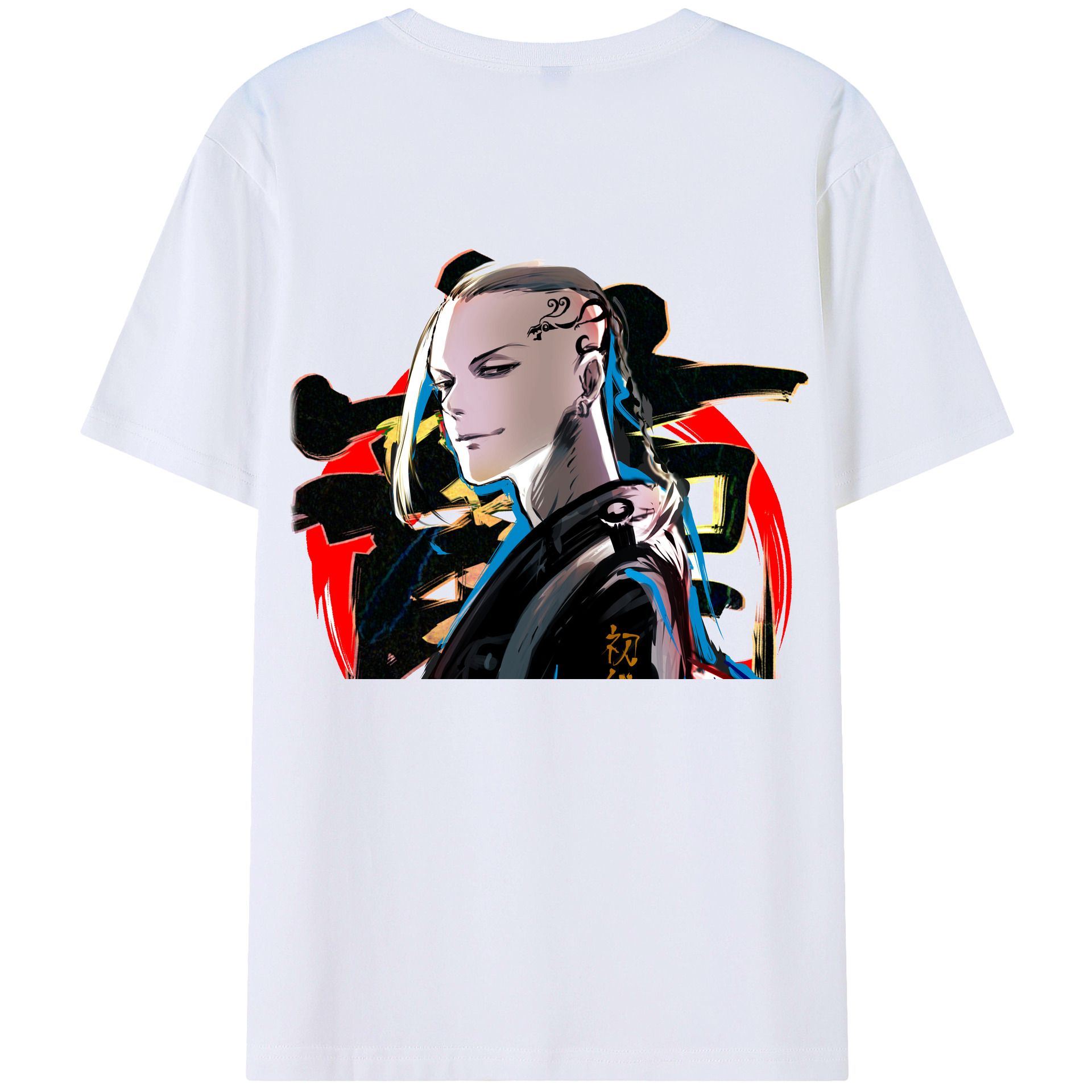 （画像用） 東京リベンジャーズ Tokyo Revengers 綿100％ メンズ半袖Tシャツ（バックプリント） 通気性
