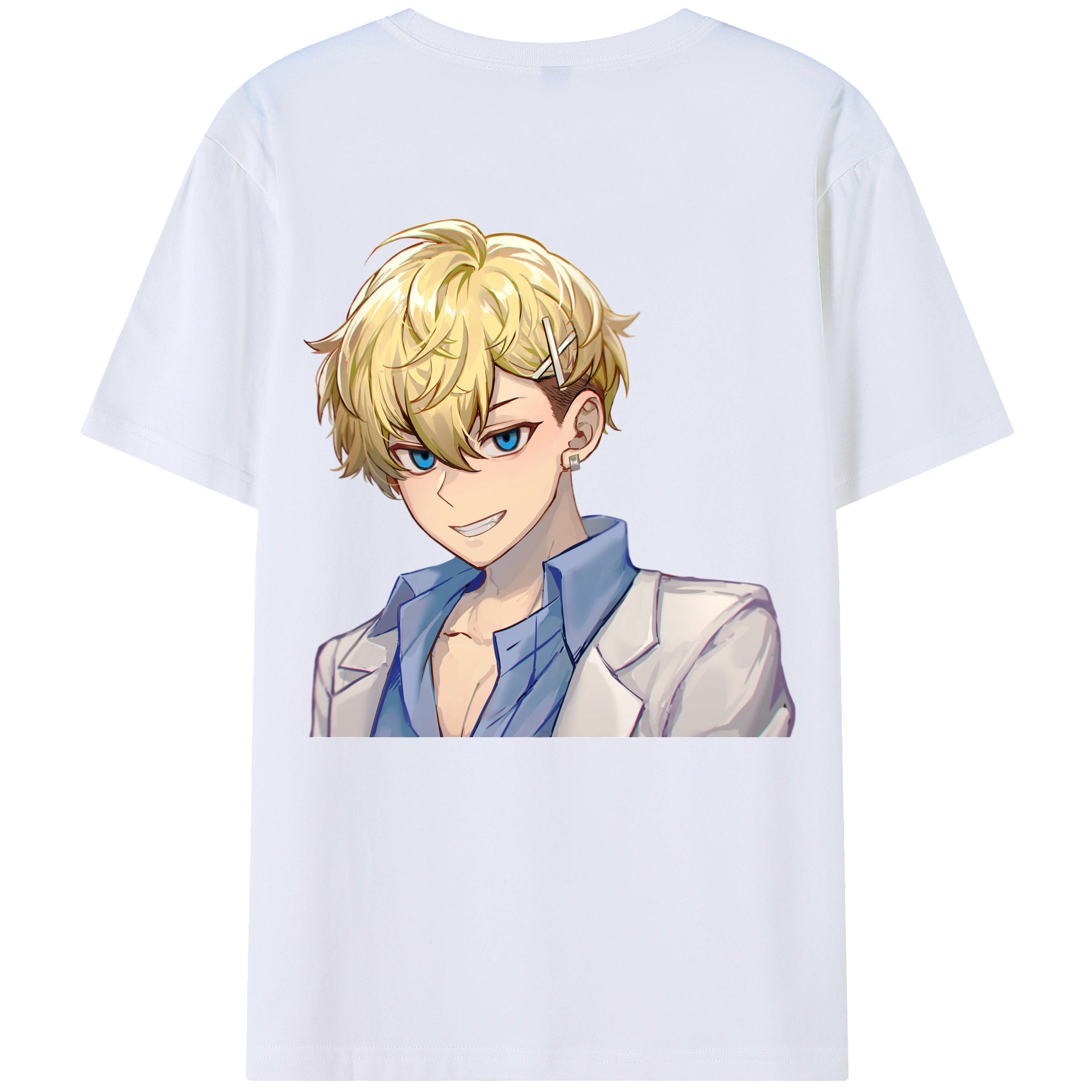 （画像用） 東京リベンジャーズ Tokyo Revengers 綿100％ メンズ半袖Tシャツ（バックプリント） 通気性