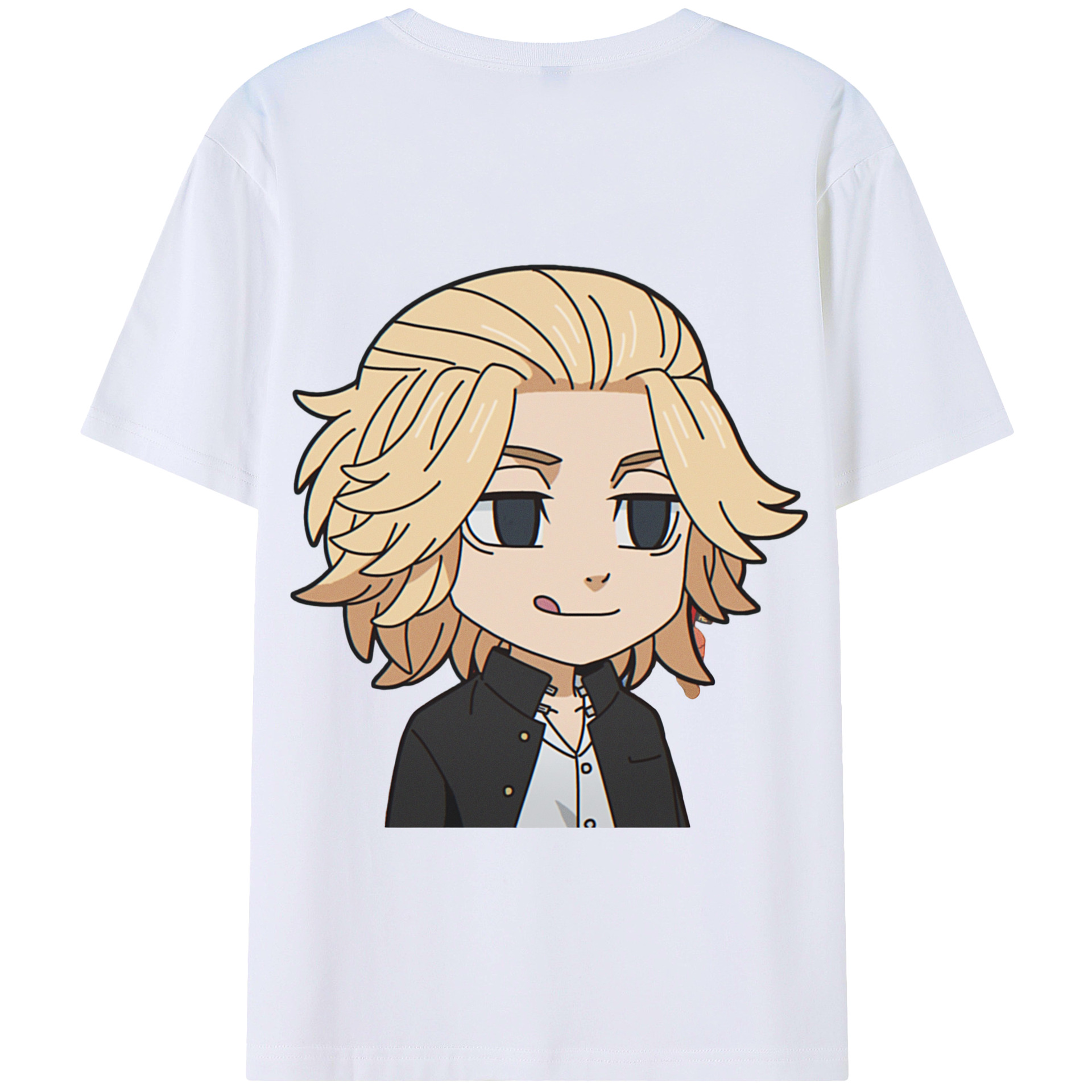 （画像用） 東京リベンジャーズ Tokyo Revengers 綿100％ メンズ半袖Tシャツ（バックプリント） 通気性