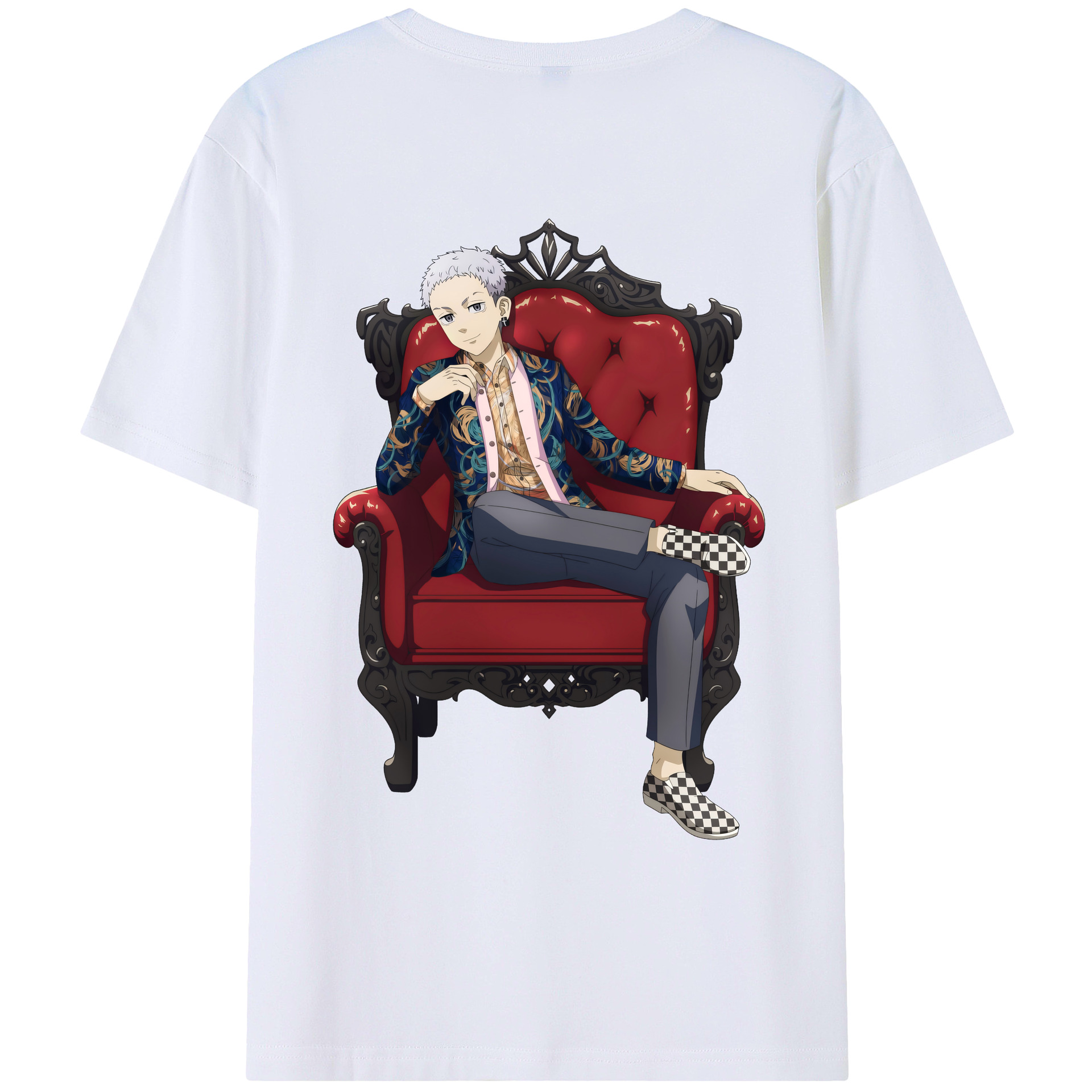 （画像用） 東京リベンジャーズ Tokyo Revengers 綿100％ メンズ半袖Tシャツ（バックプリント） 通気性