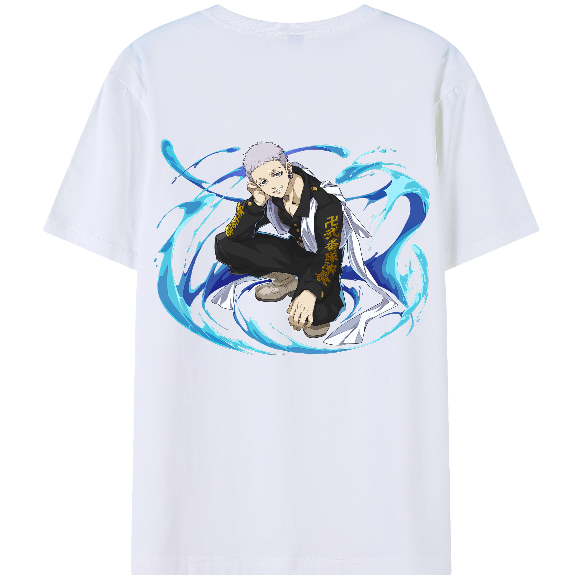 （画像用） 東京リベンジャーズ Tokyo Revengers 綿100％ メンズ半袖Tシャツ（バックプリント） 通気性