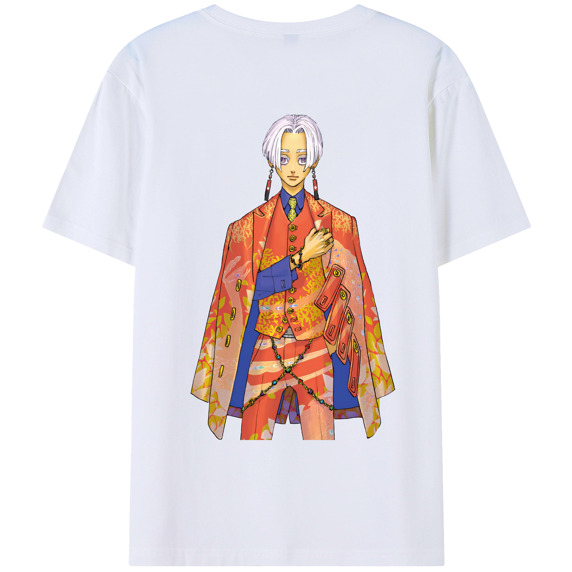 （画像用） 東京リベンジャーズ Tokyo Revengers 綿100％ メンズ半袖Tシャツ（バックプリント） 通気性