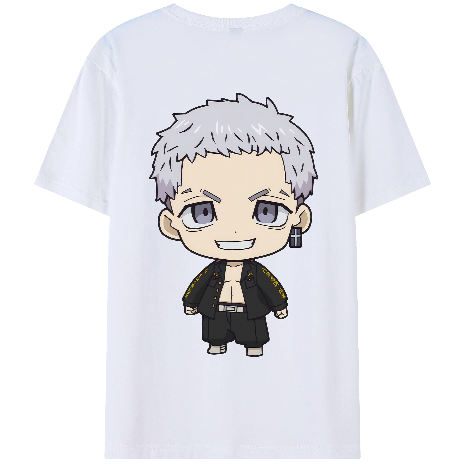 （画像用） 東京リベンジャーズ Tokyo Revengers 綿100％ メンズ半袖Tシャツ（バックプリント） 通気性
