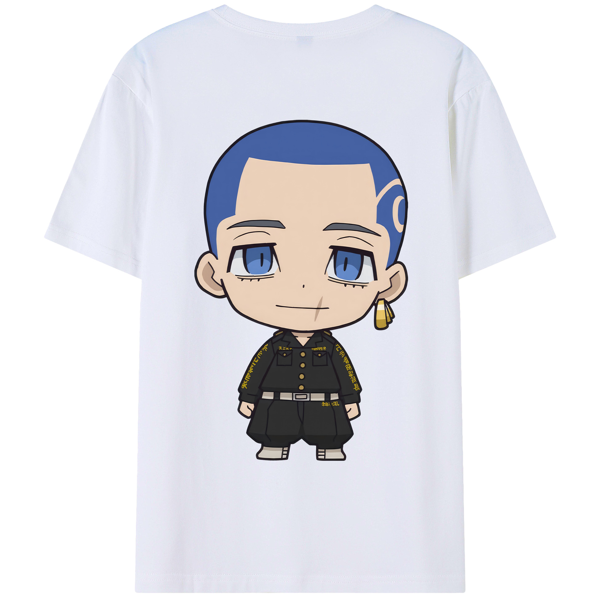 （画像用） 東京リベンジャーズ Tokyo Revengers 綿100％ メンズ半袖Tシャツ（バックプリント） 通気性