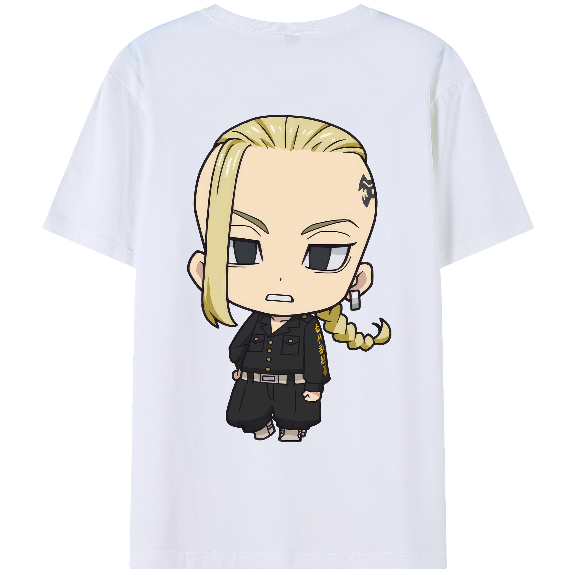（画像用） 東京リベンジャーズ Tokyo Revengers 綿100％ メンズ半袖Tシャツ（バックプリント） 通気性
