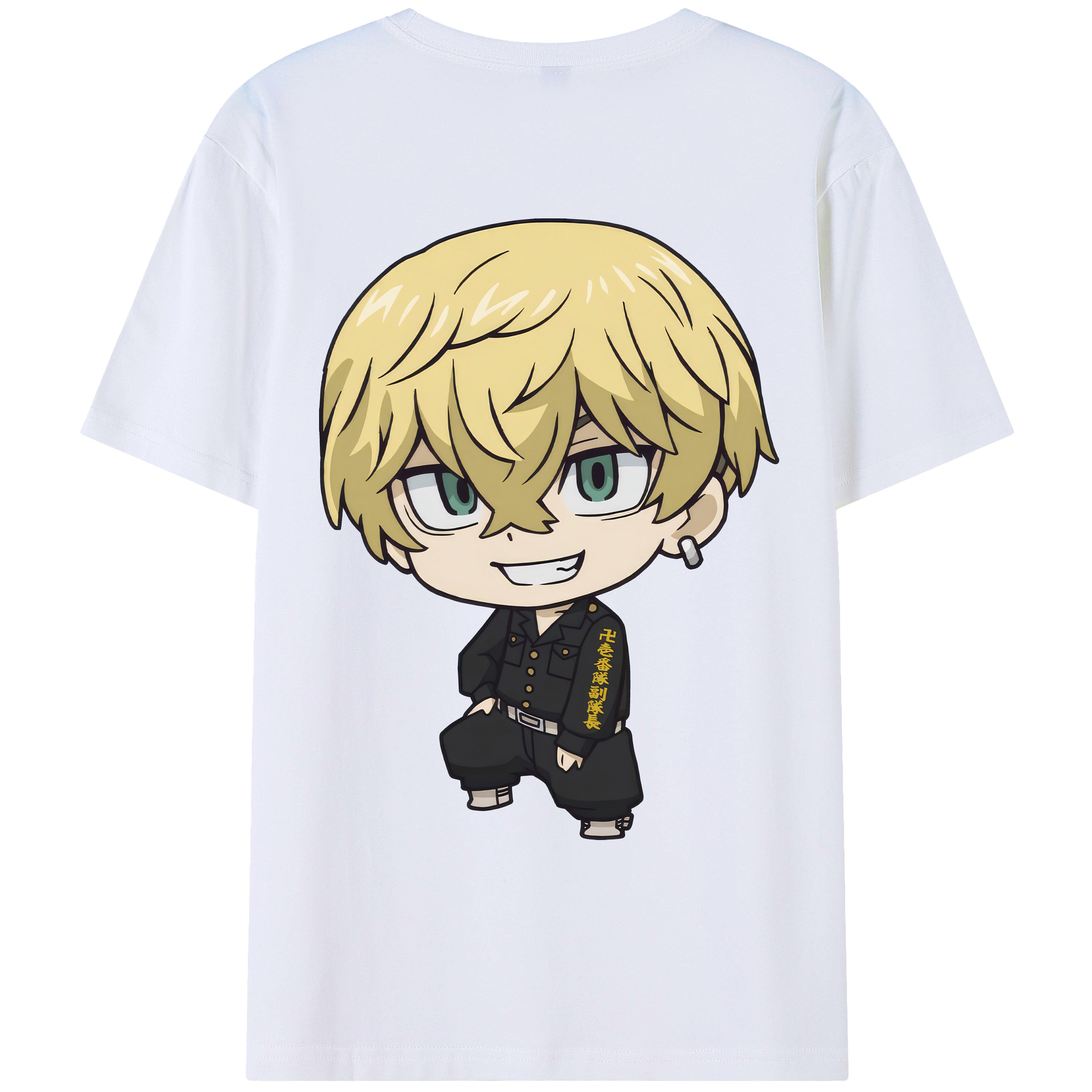 （画像用） 東京リベンジャーズ Tokyo Revengers 綿100％ メンズ半袖Tシャツ（バックプリント） 通気性