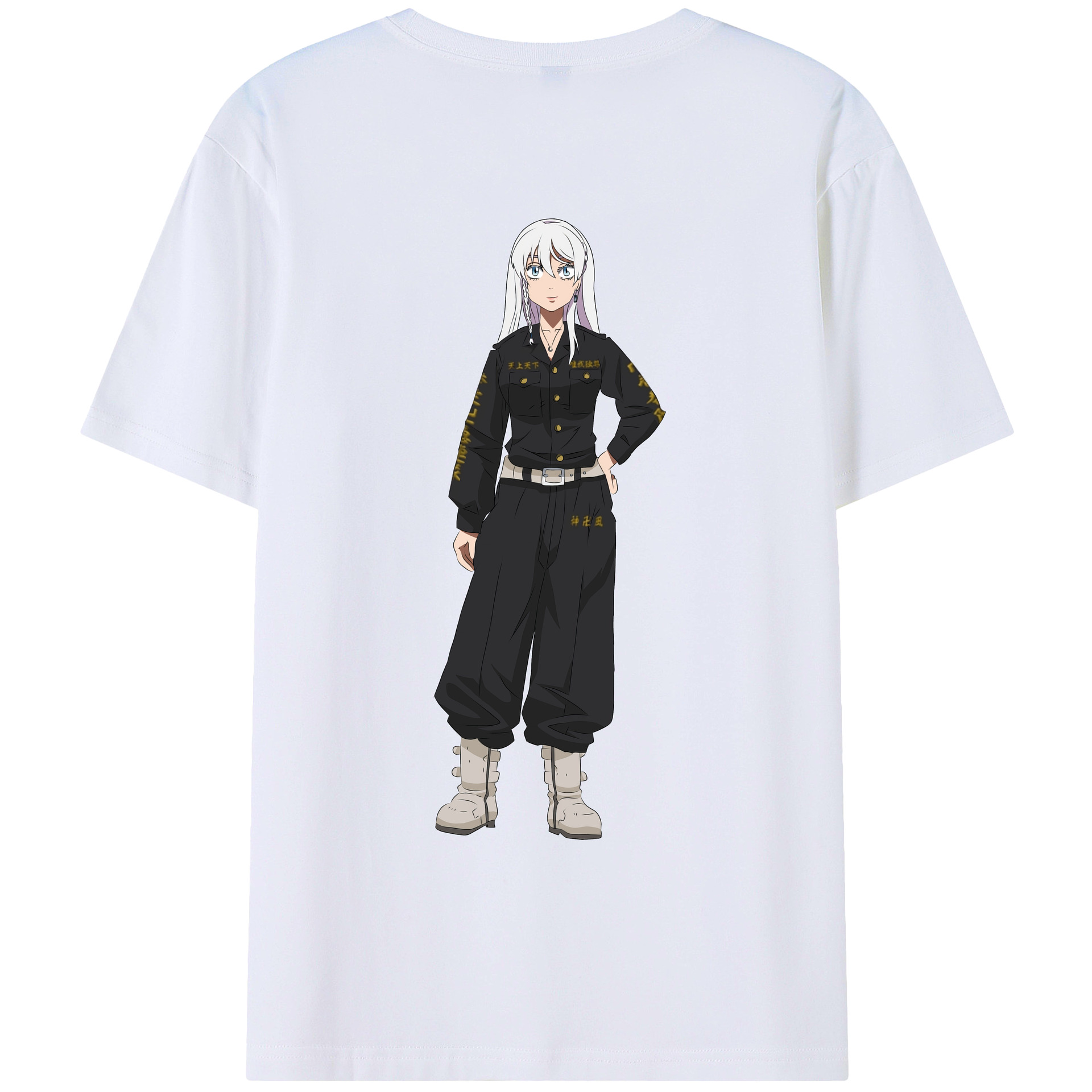 （画像用） 東京リベンジャーズ Tokyo Revengers 綿100％ メンズ半袖Tシャツ（バックプリント） 通気性