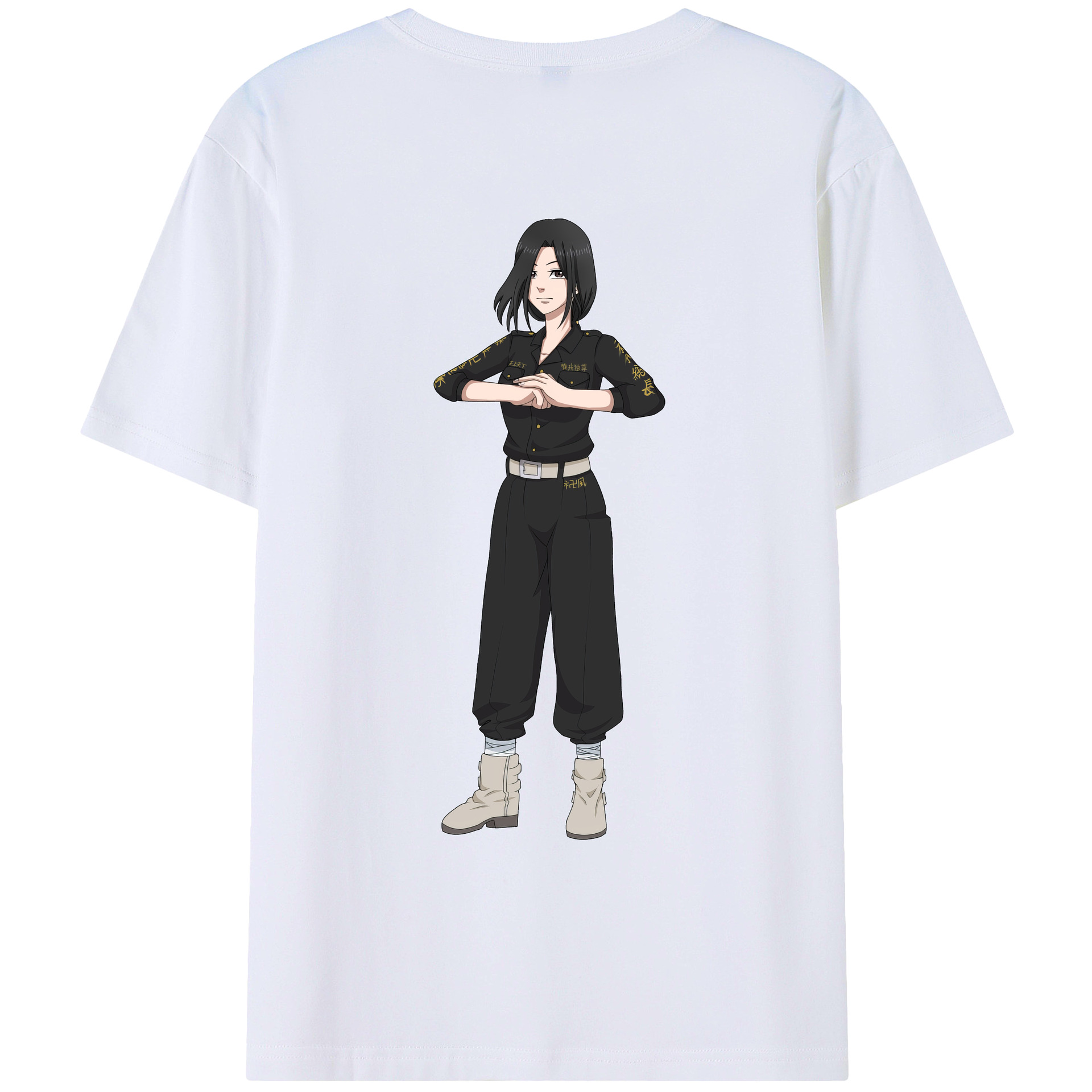 （画像用） 東京リベンジャーズ Tokyo Revengers 綿100％ メンズ半袖Tシャツ（バックプリント） 通気性