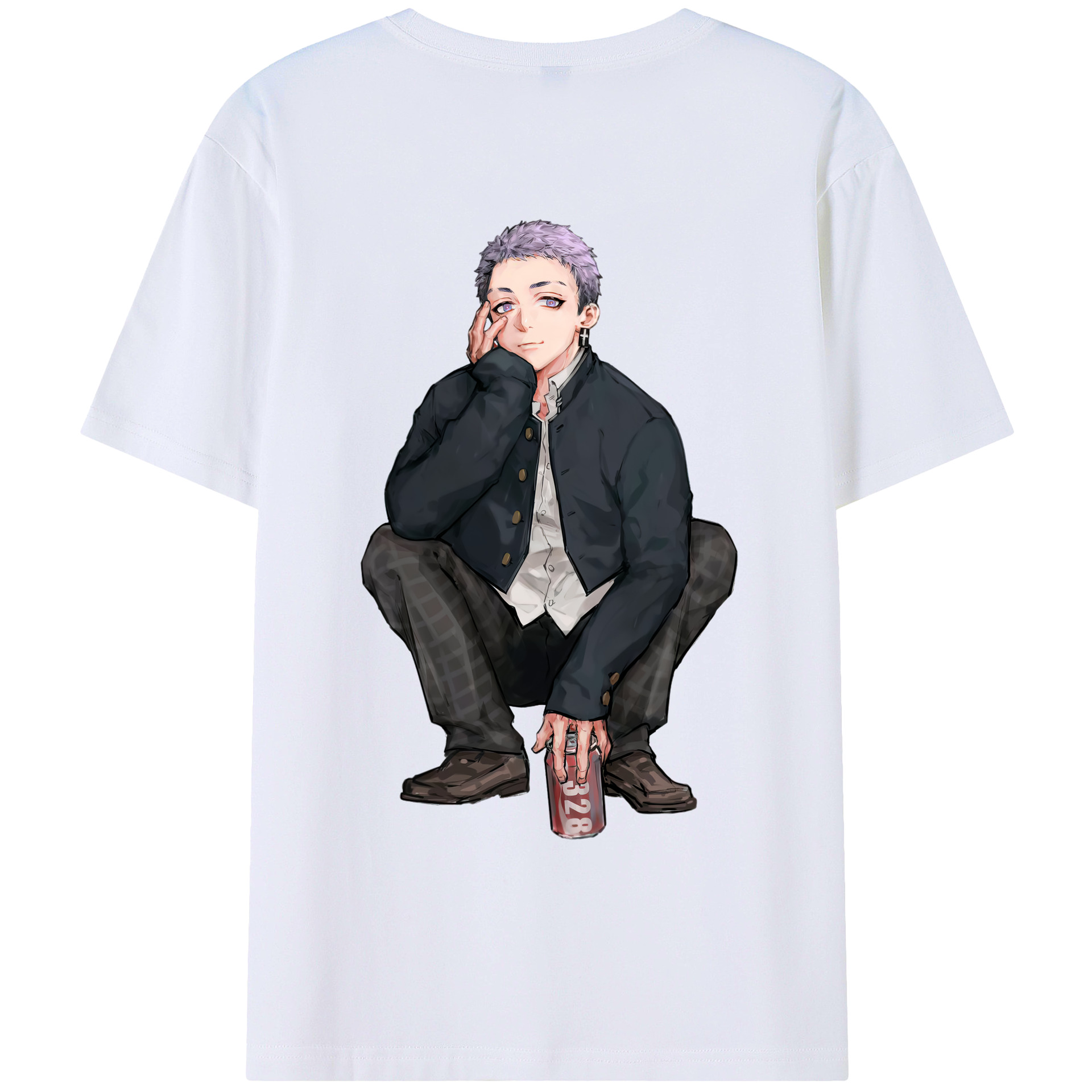 （画像用） 東京リベンジャーズ Tokyo Revengers 綿100％ メンズ半袖Tシャツ（バックプリント） 通気性