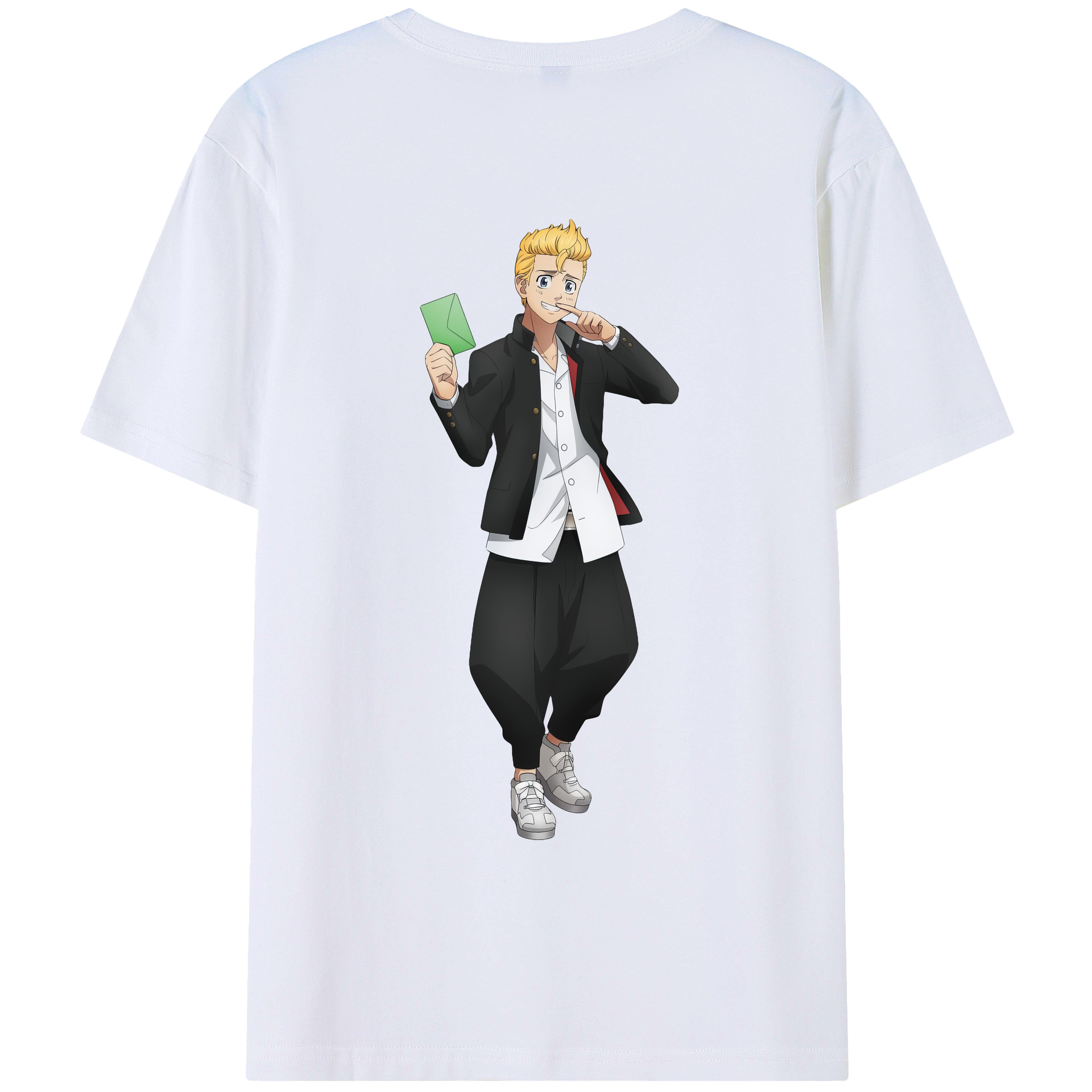 （画像用） 東京リベンジャーズ Tokyo Revengers 綿100％ メンズ半袖Tシャツ（バックプリント） 通気性
