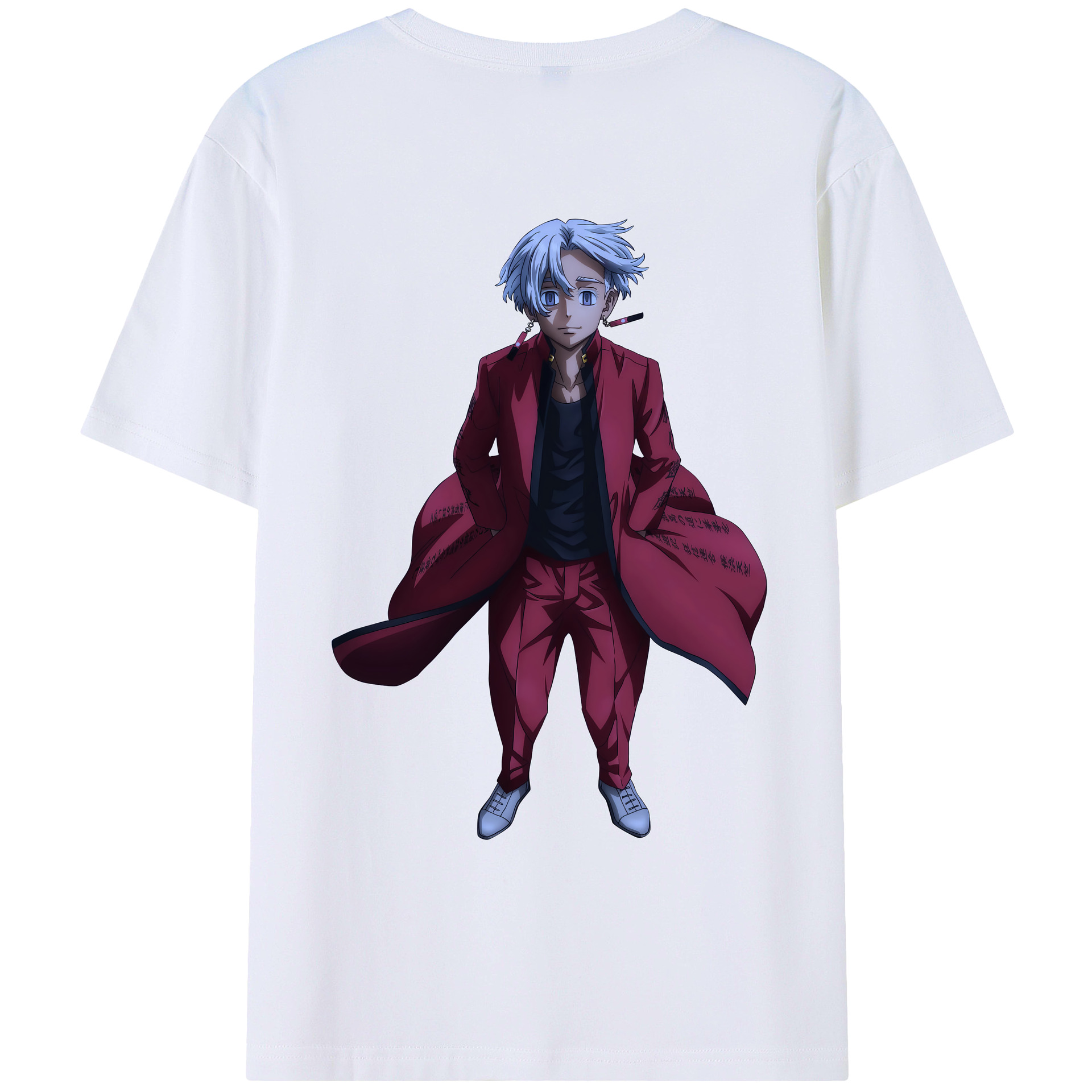 （画像用） 東京リベンジャーズ Tokyo Revengers 綿100％ メンズ半袖Tシャツ（バックプリント） 通気性