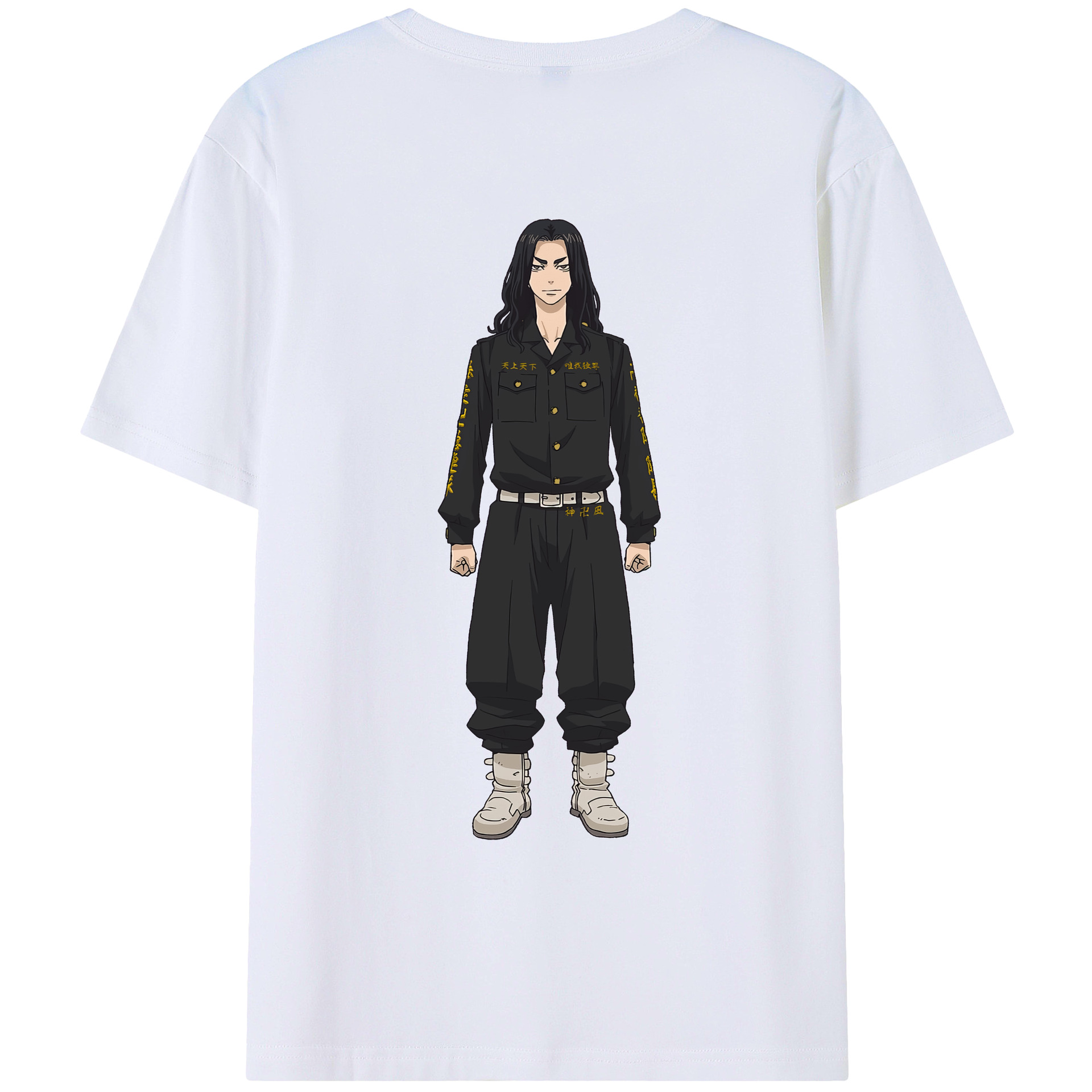 （画像用） 東京リベンジャーズ Tokyo Revengers 綿100％ メンズ半袖Tシャツ（バックプリント） 通気性