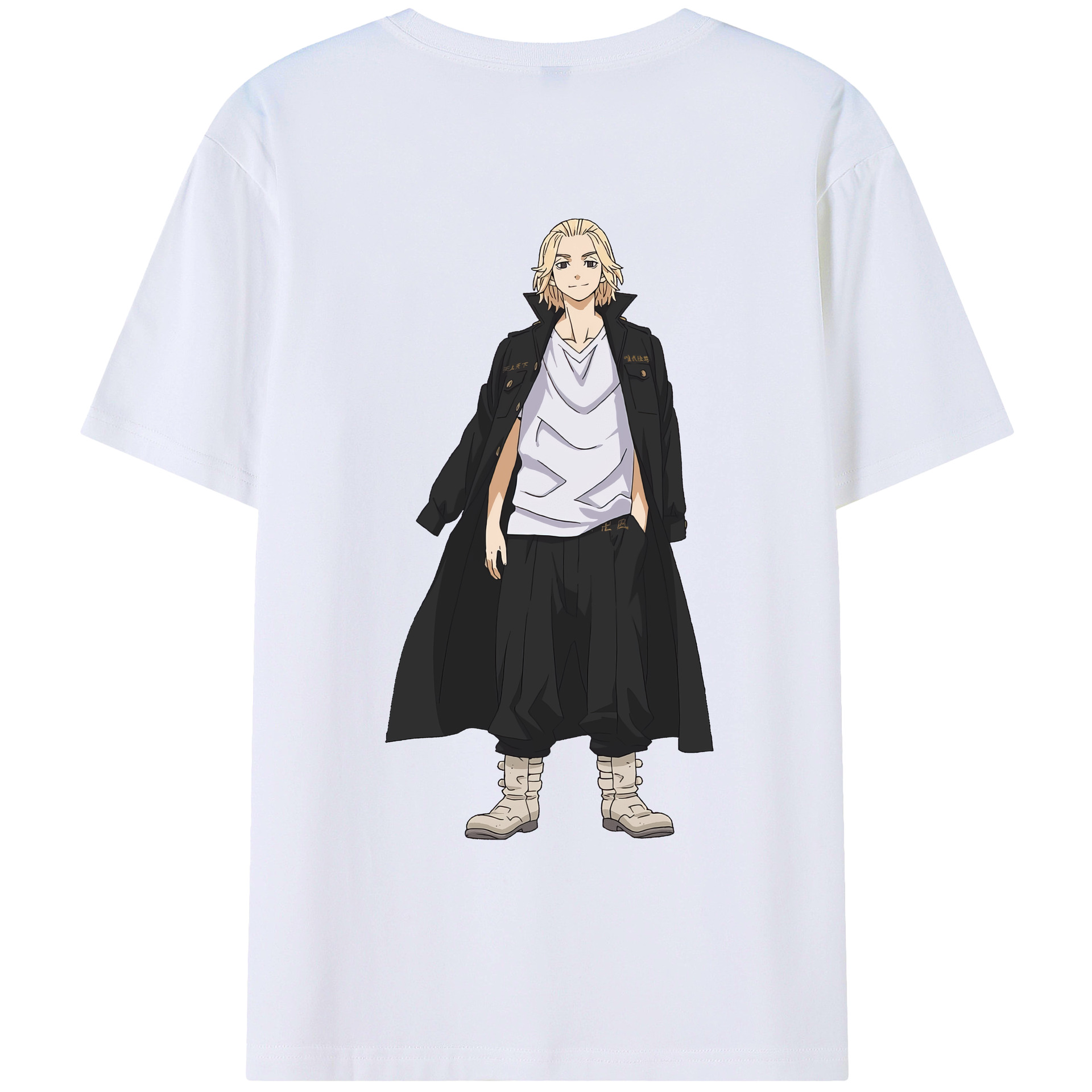 （画像用） 東京リベンジャーズ Tokyo Revengers 綿100％ メンズ半袖Tシャツ（バックプリント） 通気性