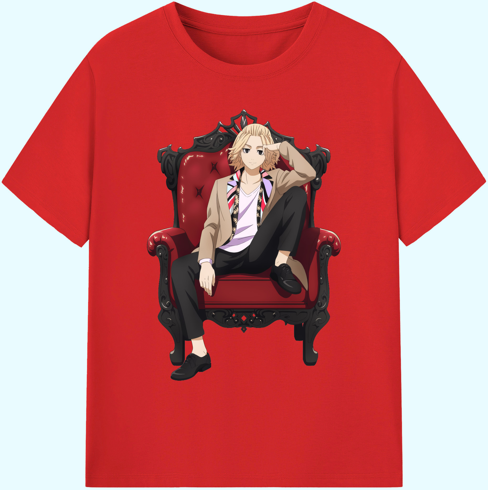 （画像用） 東京リベンジャーズ Tokyo Revengers 綿100％ メンズ半袖Tシャツ｜肌触りやわらか＆通気性
