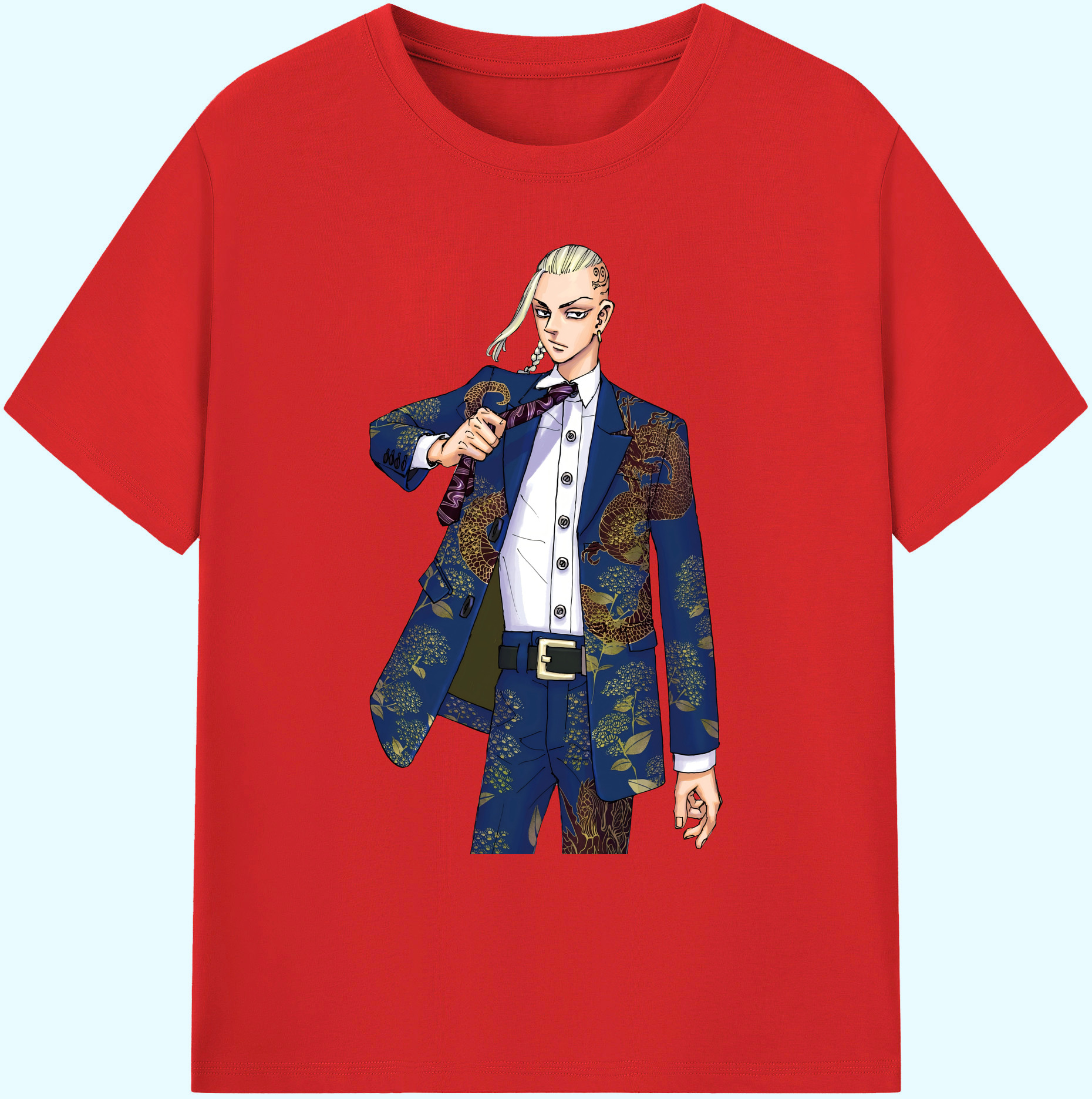 （画像用） 東京リベンジャーズ Tokyo Revengers 綿100％ メンズ半袖Tシャツ｜肌触りやわらか＆通気性