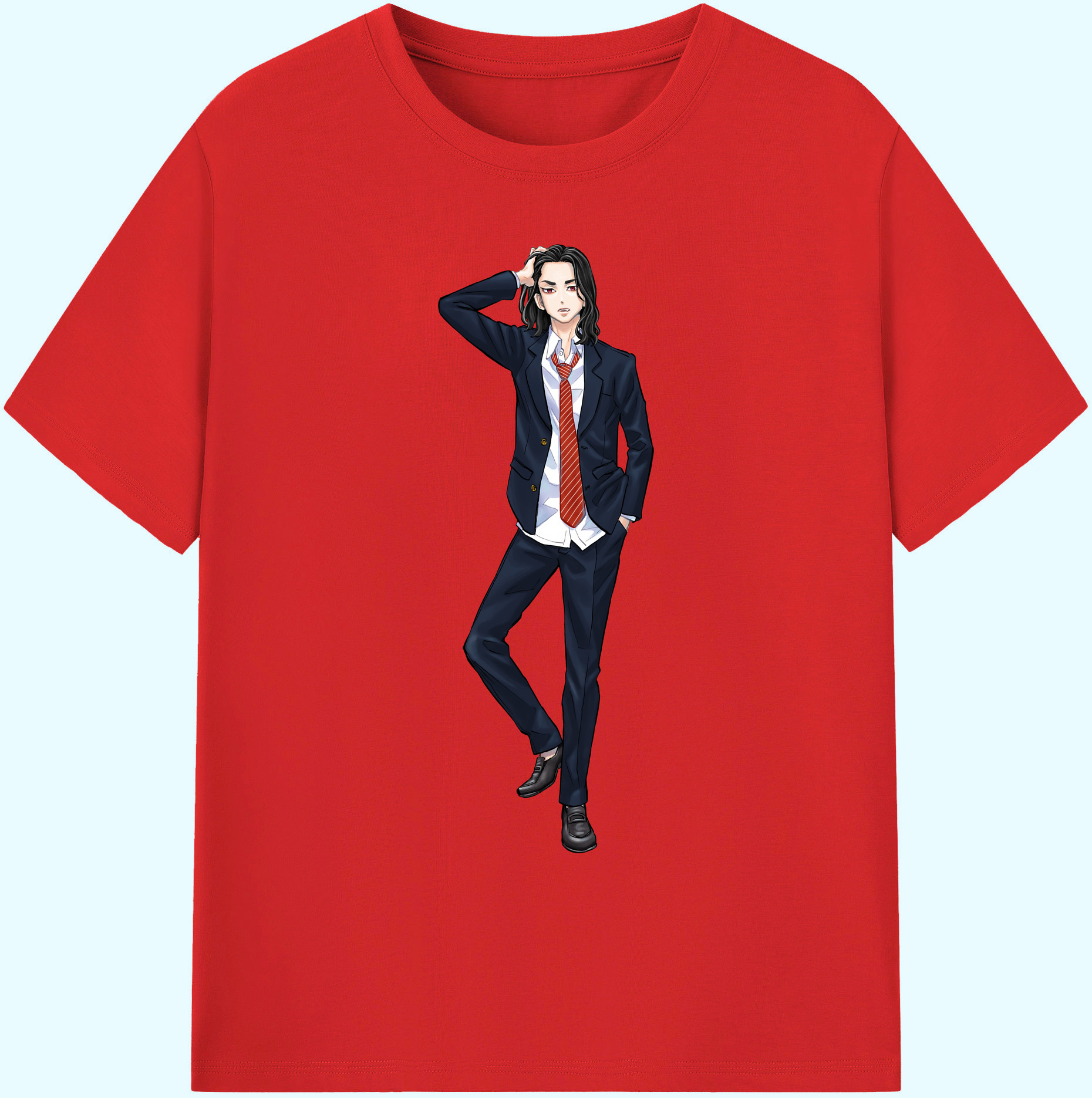 （画像用） 東京リベンジャーズ Tokyo Revengers 綿100％ メンズ半袖Tシャツ｜肌触りやわらか＆通気性