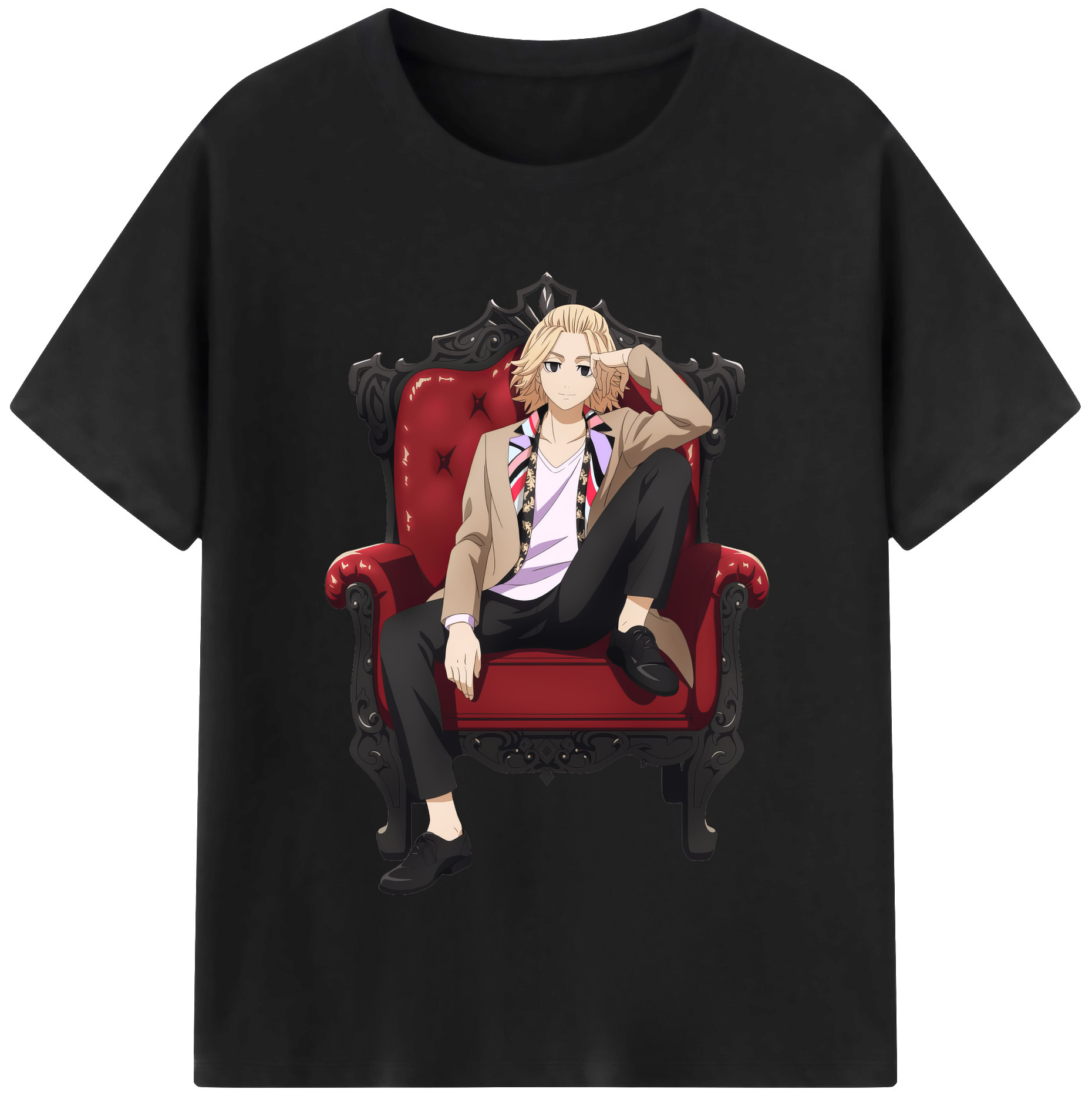 （画像用） 東京リベンジャーズ Tokyo Revengers レディースカジュアルプリントTシャツ（綿100％）