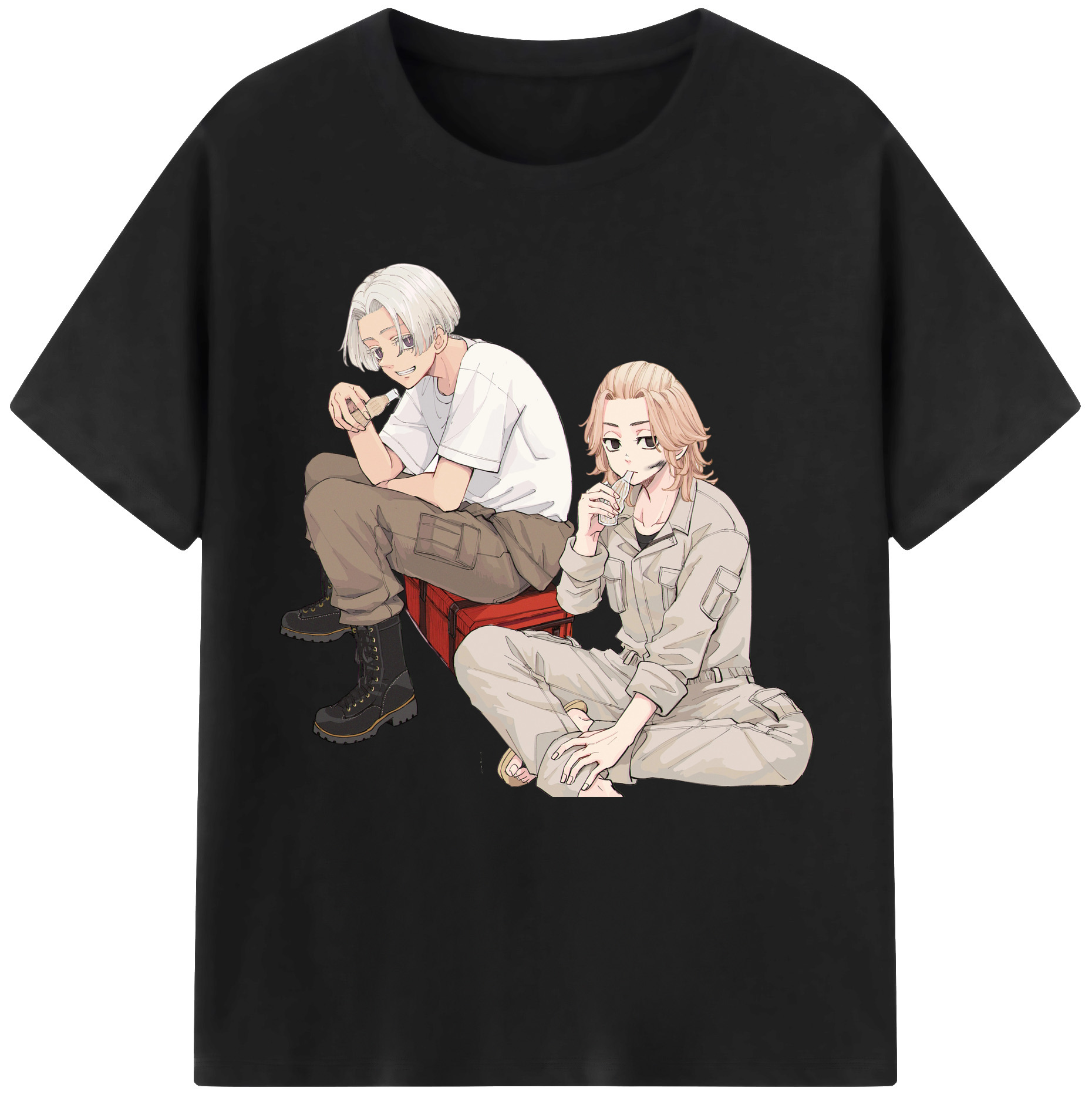 （画像用） 東京リベンジャーズ Tokyo Revengers レディースカジュアルプリントTシャツ（綿100％）