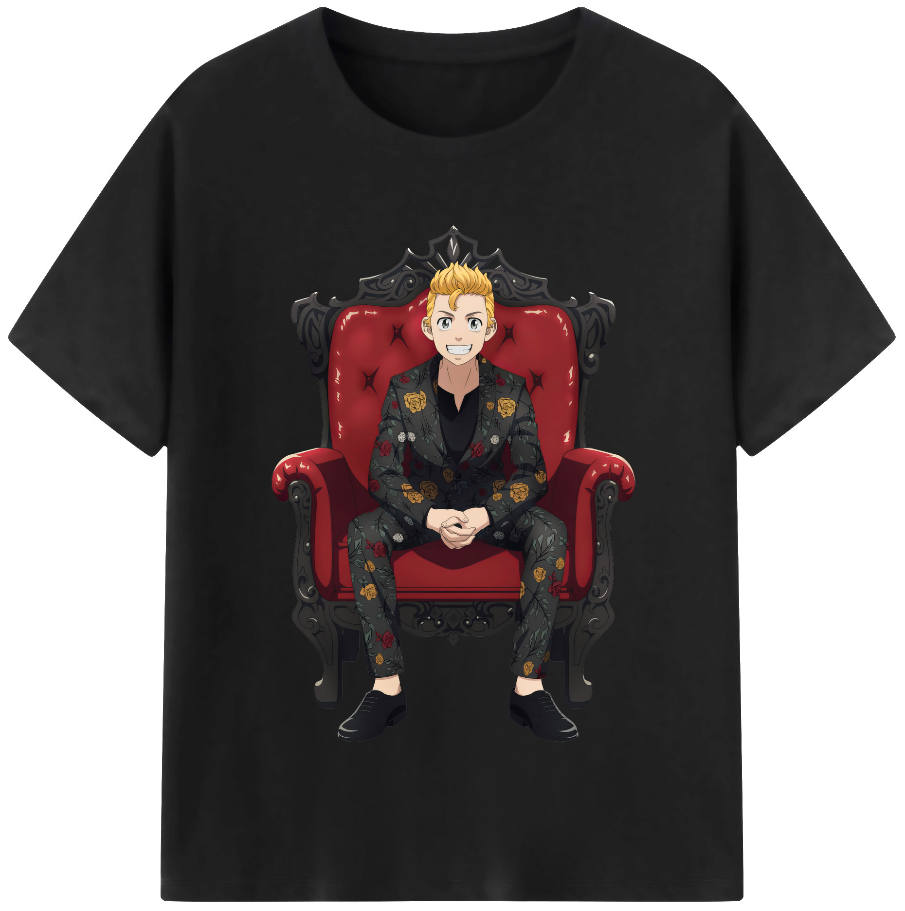 （画像用） 東京リベンジャーズ Tokyo Revengers レディースカジュアルプリントTシャツ（綿100％）