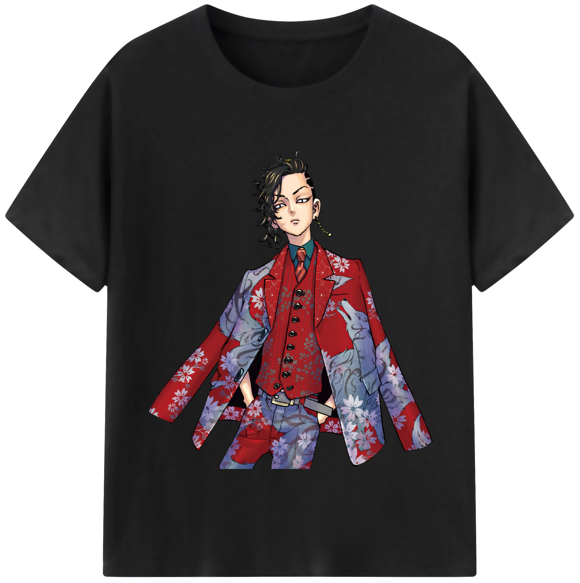 （画像用） 東京リベンジャーズ Tokyo Revengers レディースカジュアルプリントTシャツ（綿100％）