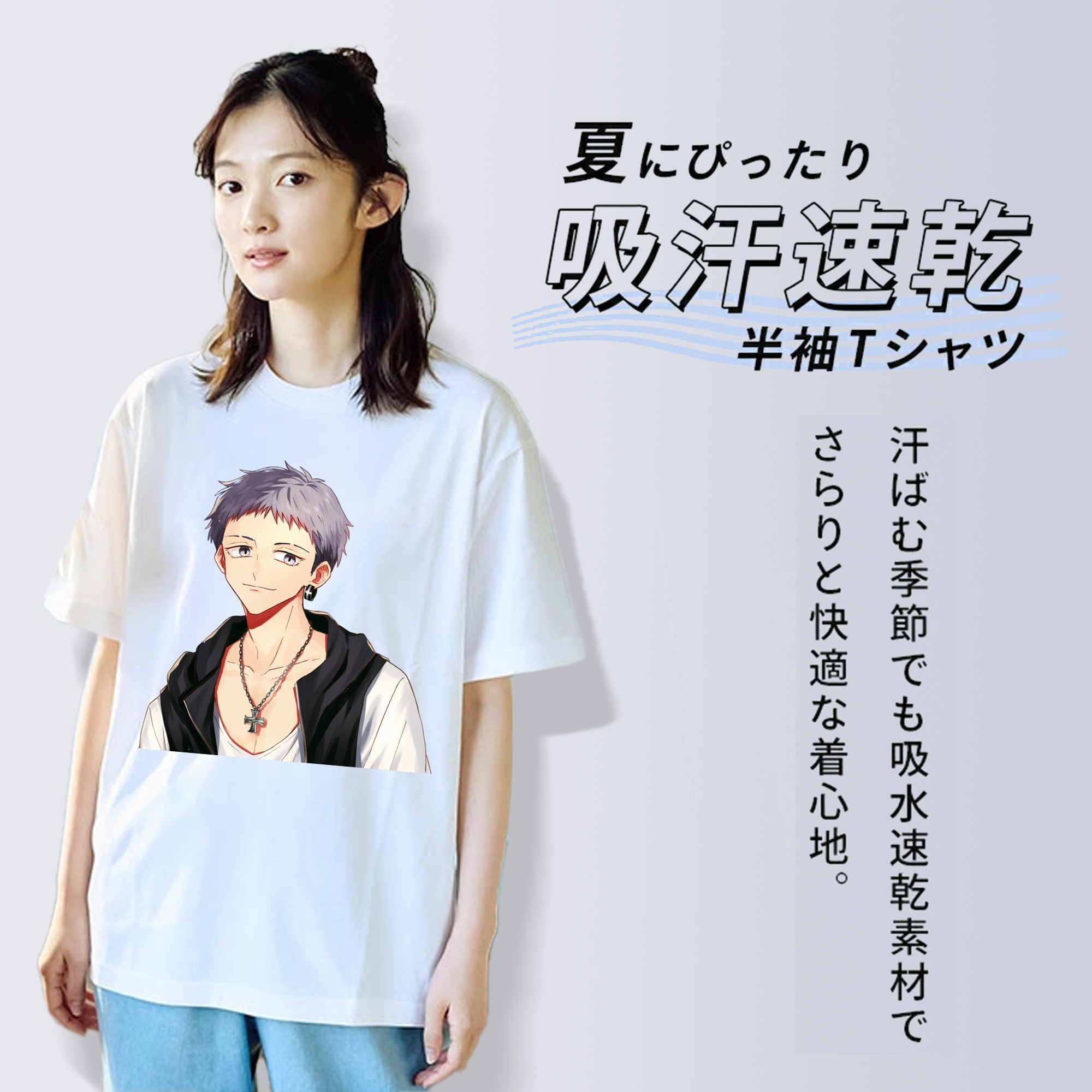 東京リベンジャーズ Tokyo Revengers レディースカジュアルプリントTシャツ（綿100％）