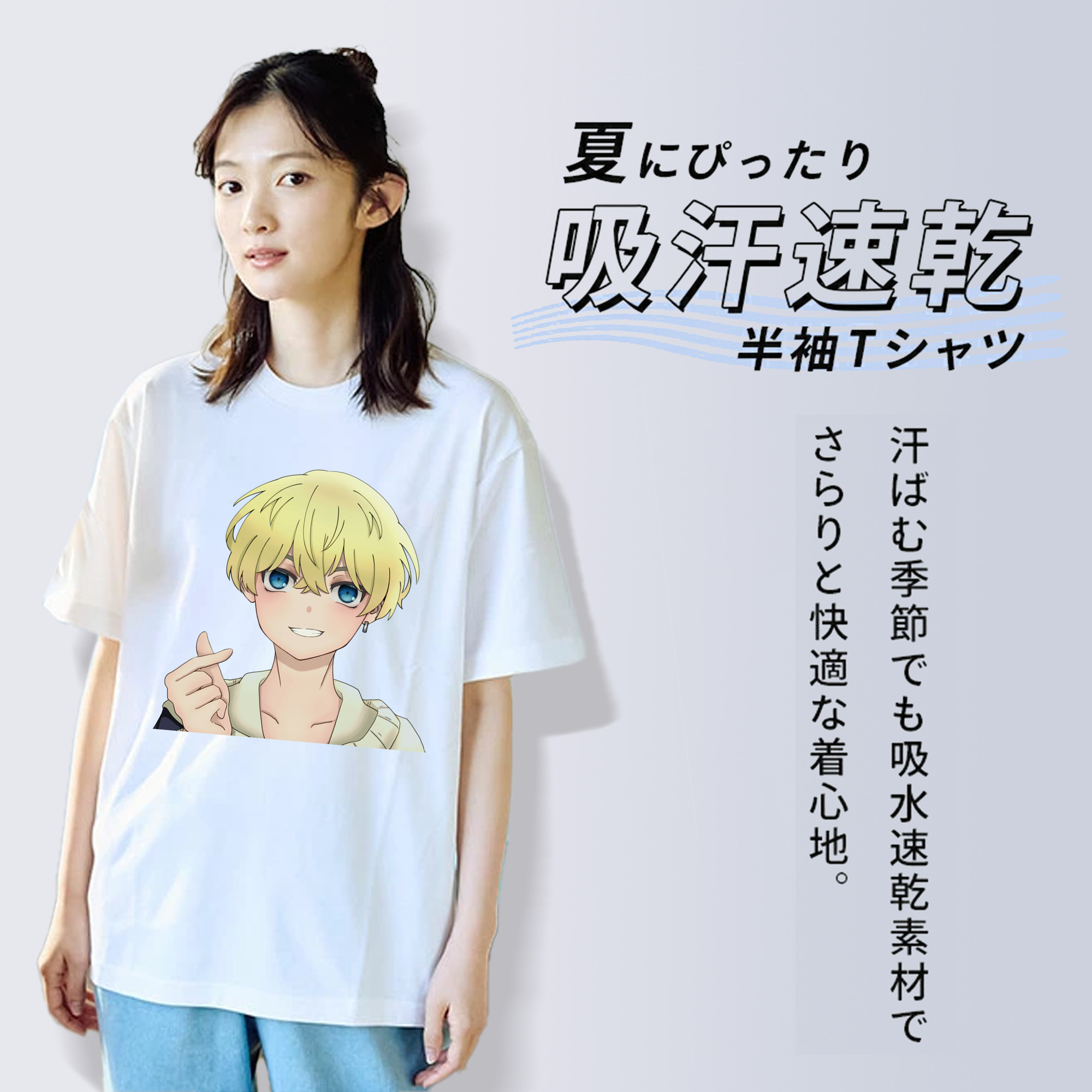 東京リベンジャーズ Tokyo Revengers レディースカジュアルプリントTシャツ（綿100％）