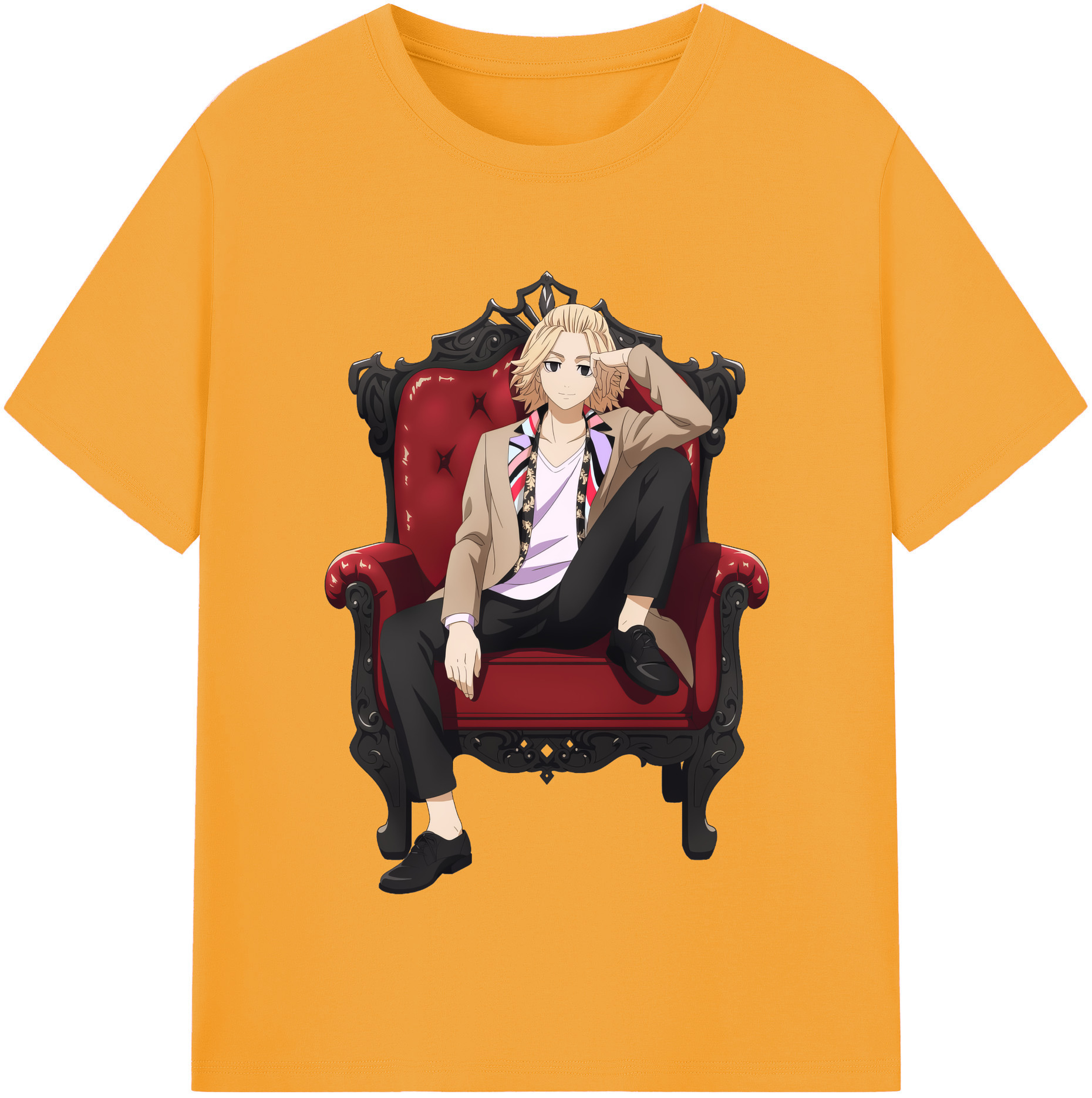 （画像用） 東京リベンジャーズ Tokyo Revengers レディースカジュアルプリントTシャツ（綿100％）