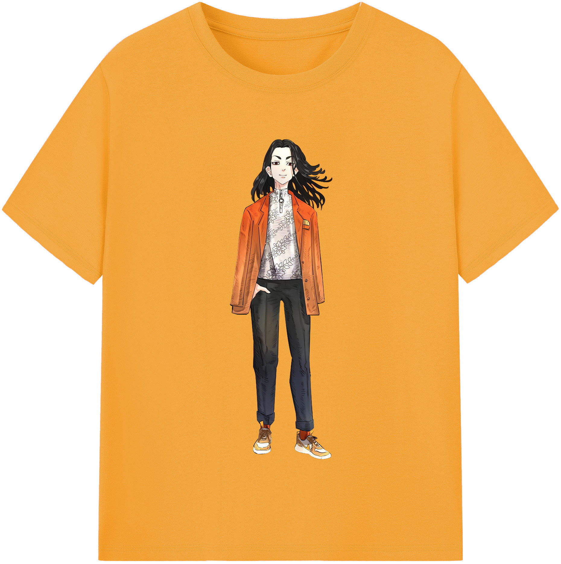 （画像用） 東京リベンジャーズ Tokyo Revengers レディースカジュアルプリントTシャツ（綿100％）