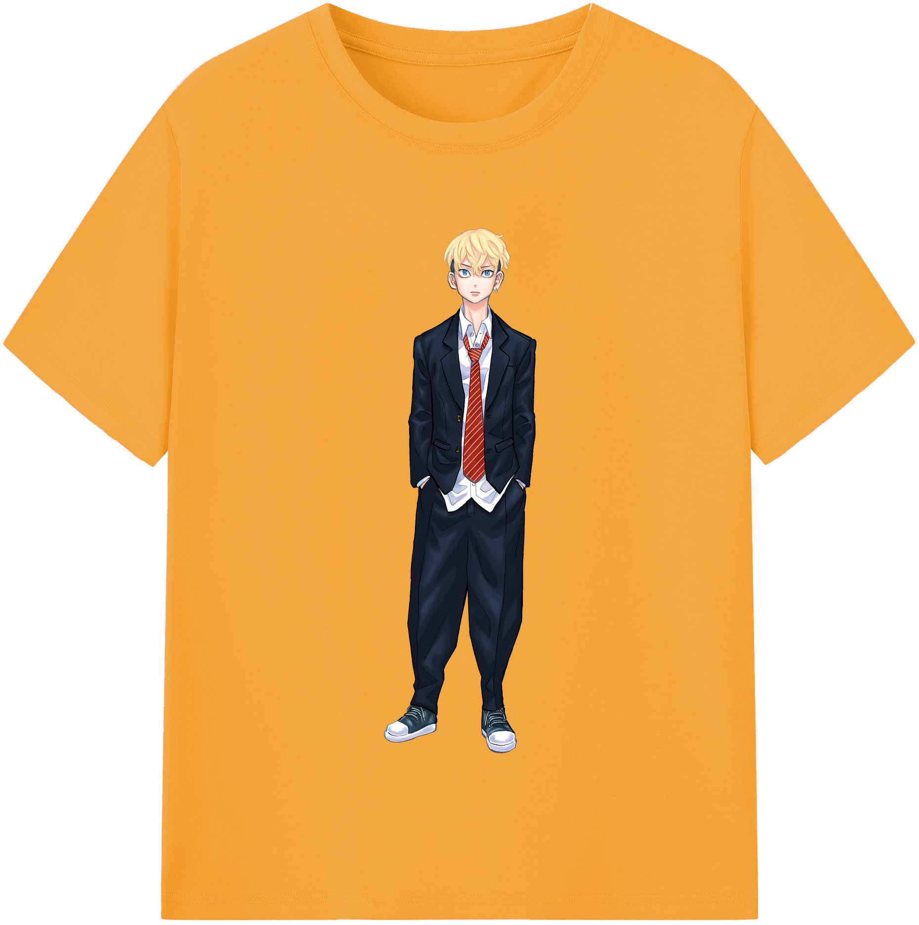 （画像用） 東京リベンジャーズ Tokyo Revengers レディースカジュアルプリントTシャツ（綿100％）