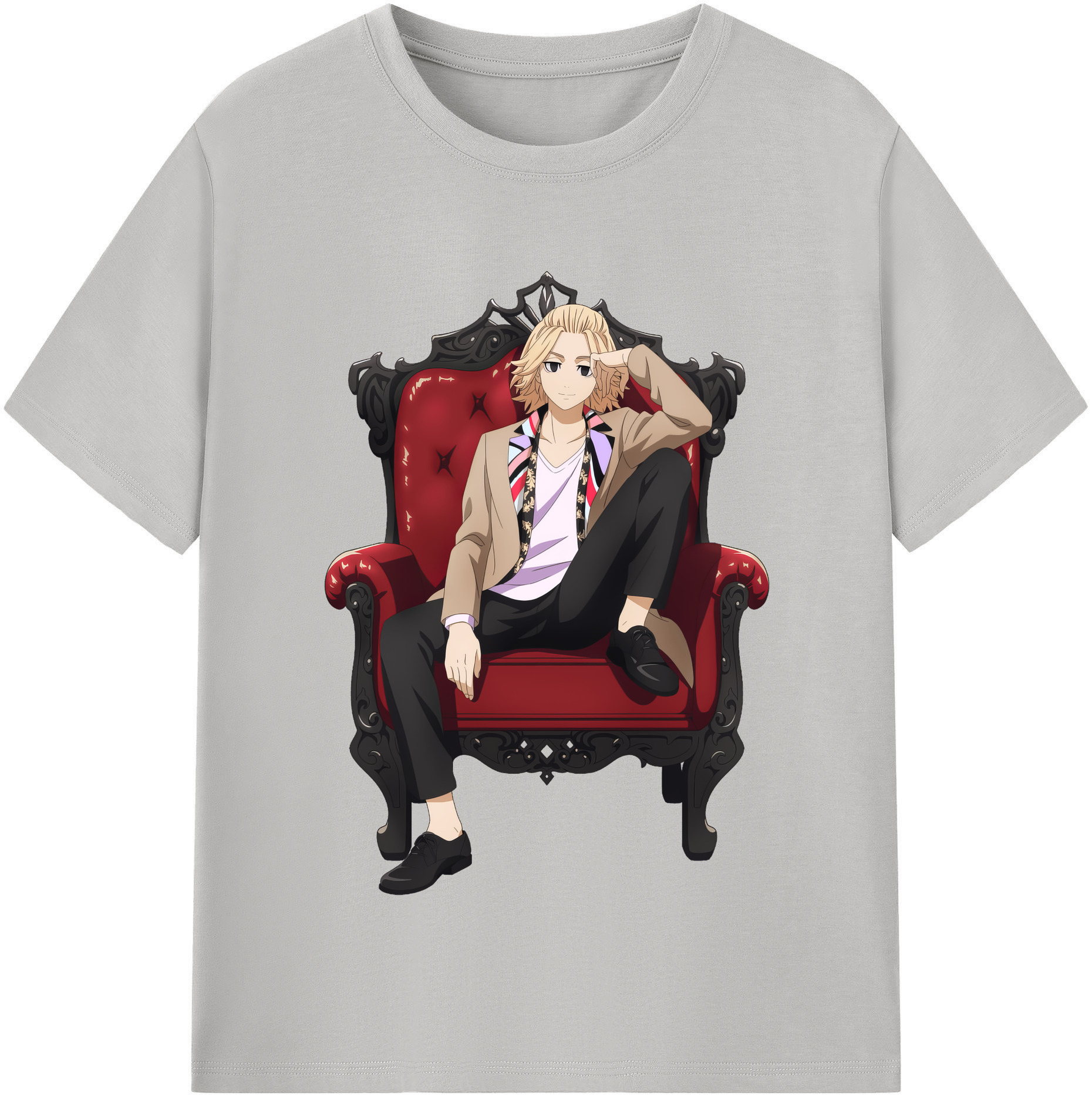 （画像用） 東京リベンジャーズ Tokyo Revengers レディースカジュアルプリントTシャツ（綿100％）