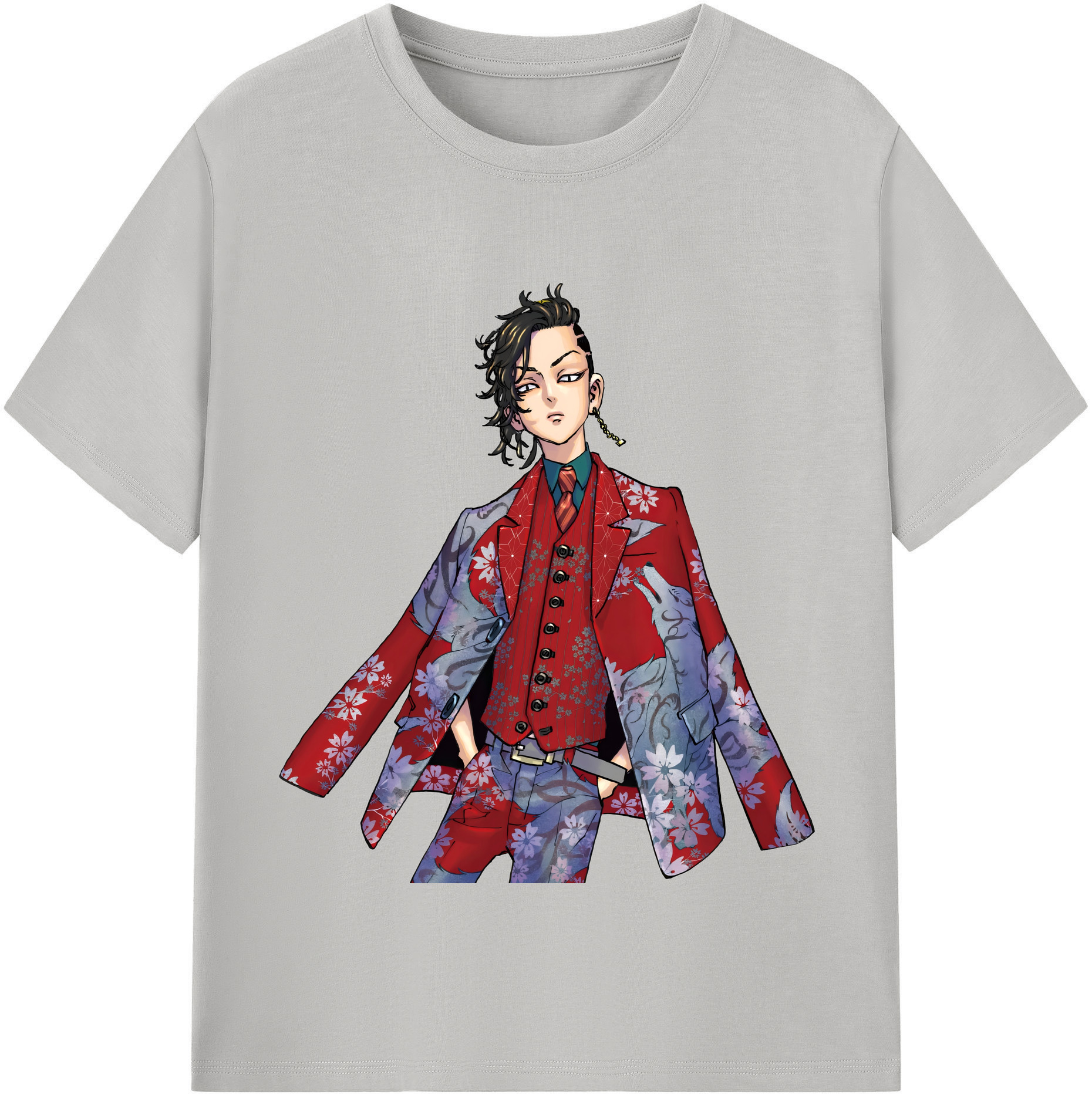 （画像用） 東京リベンジャーズ Tokyo Revengers レディースカジュアルプリントTシャツ（綿100％）