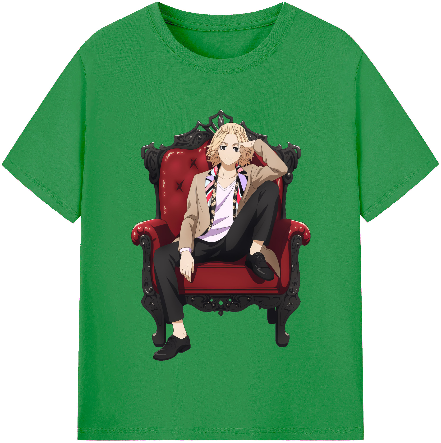 （画像用） 東京リベンジャーズ Tokyo Revengers レディースカジュアルプリントTシャツ（綿100％）