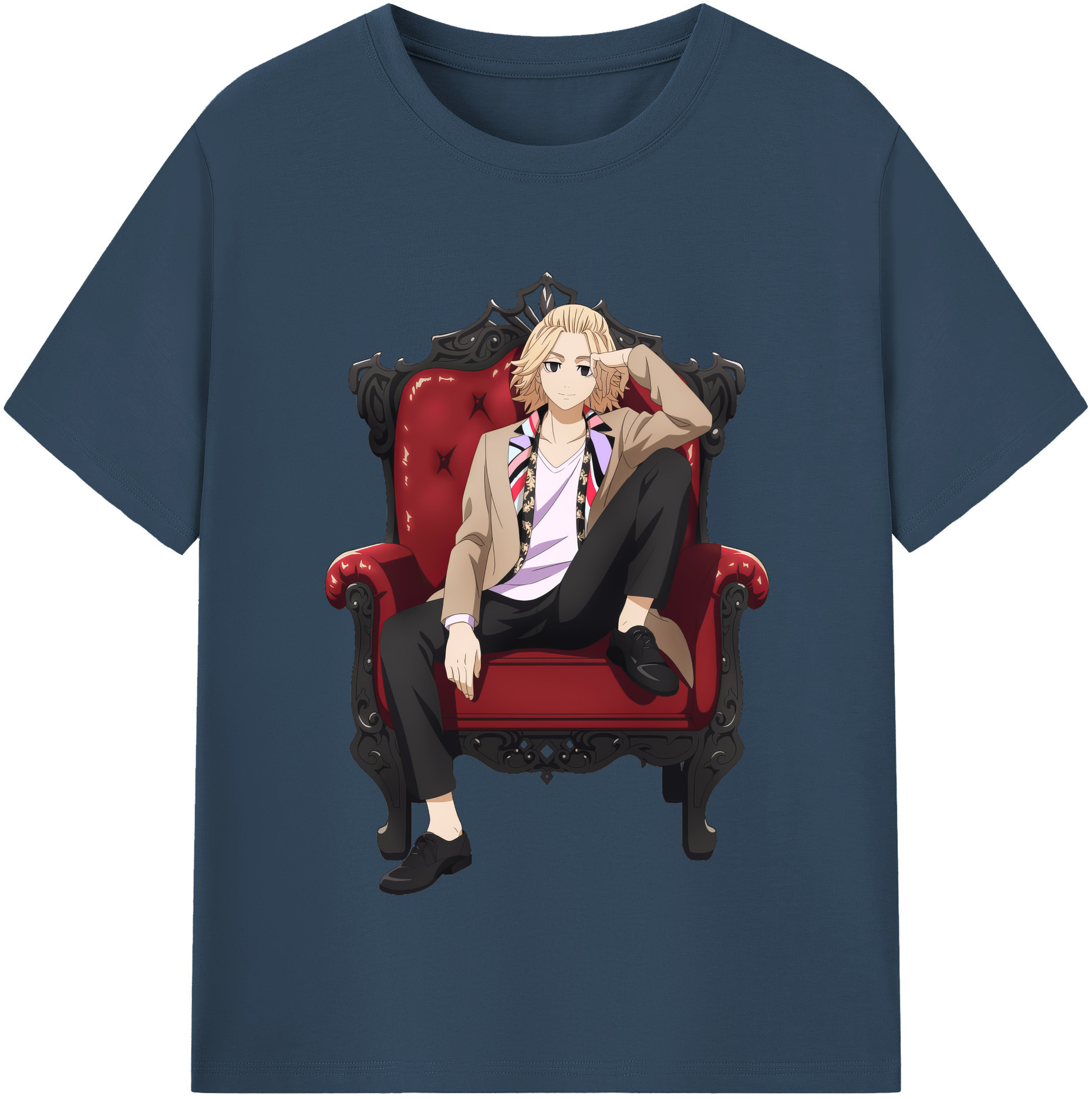 （画像用） 東京リベンジャーズ Tokyo Revengers レディースカジュアルプリントTシャツ（綿100％）