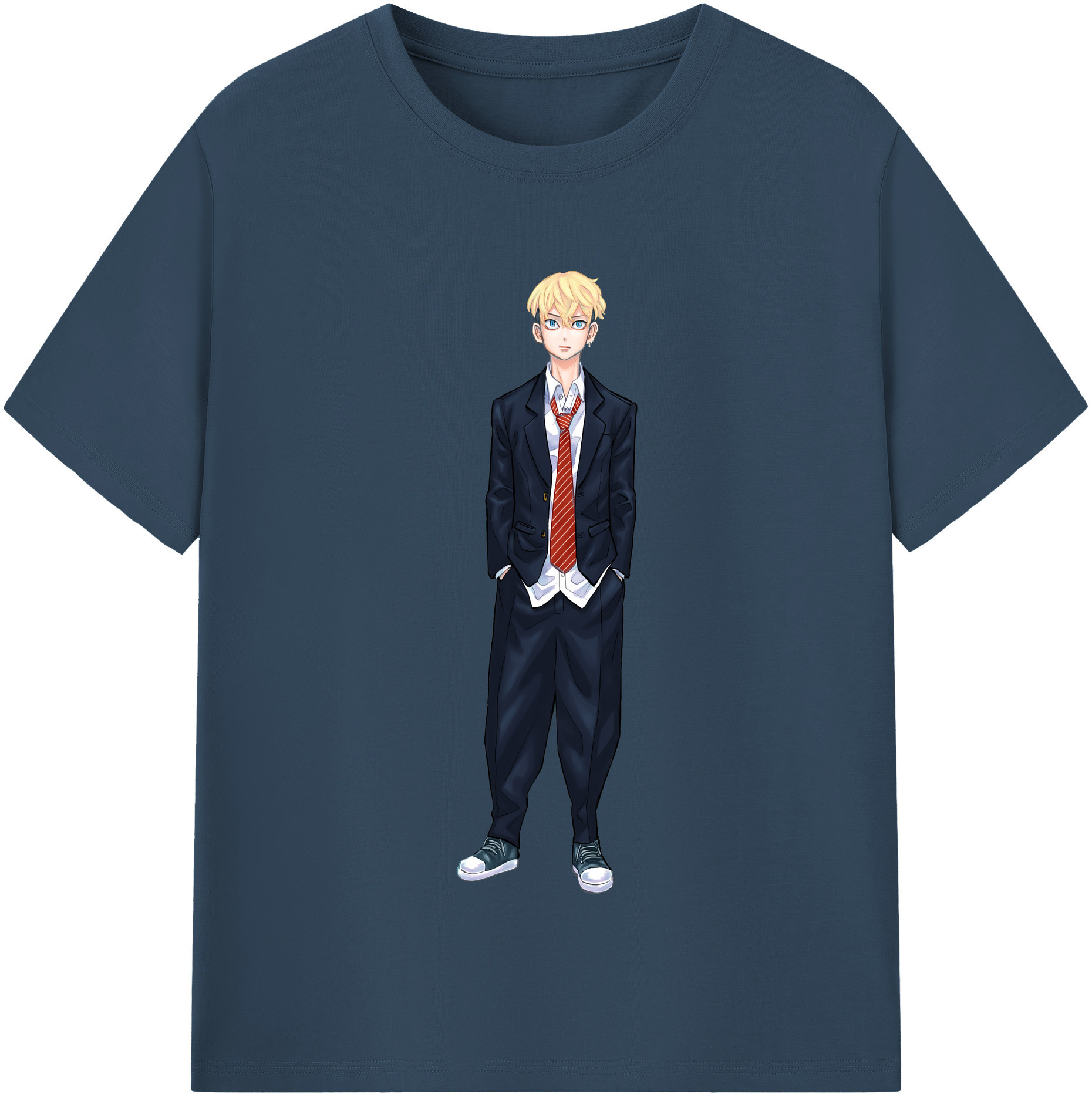 （画像用） 東京リベンジャーズ Tokyo Revengers レディースカジュアルプリントTシャツ（綿100％）