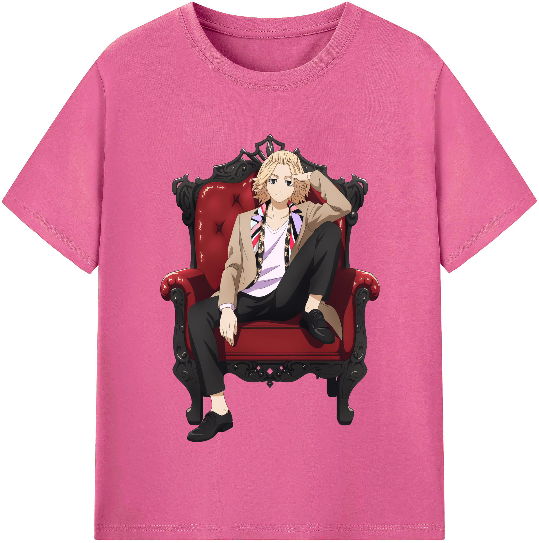 （画像用） 東京リベンジャーズ Tokyo Revengers レディースカジュアルプリントTシャツ（綿100％）