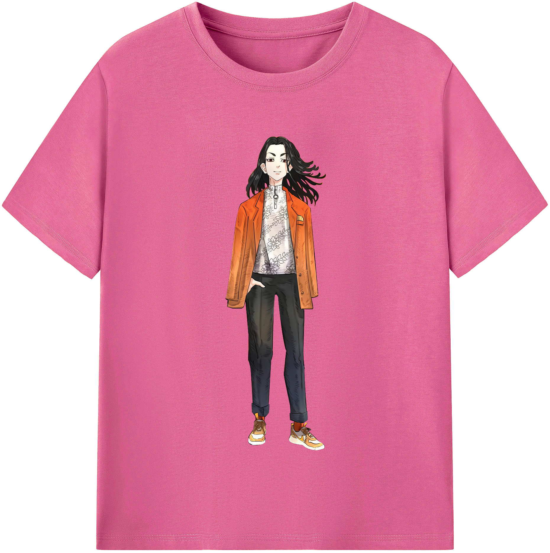 （画像用） 東京リベンジャーズ Tokyo Revengers レディースカジュアルプリントTシャツ（綿100％）