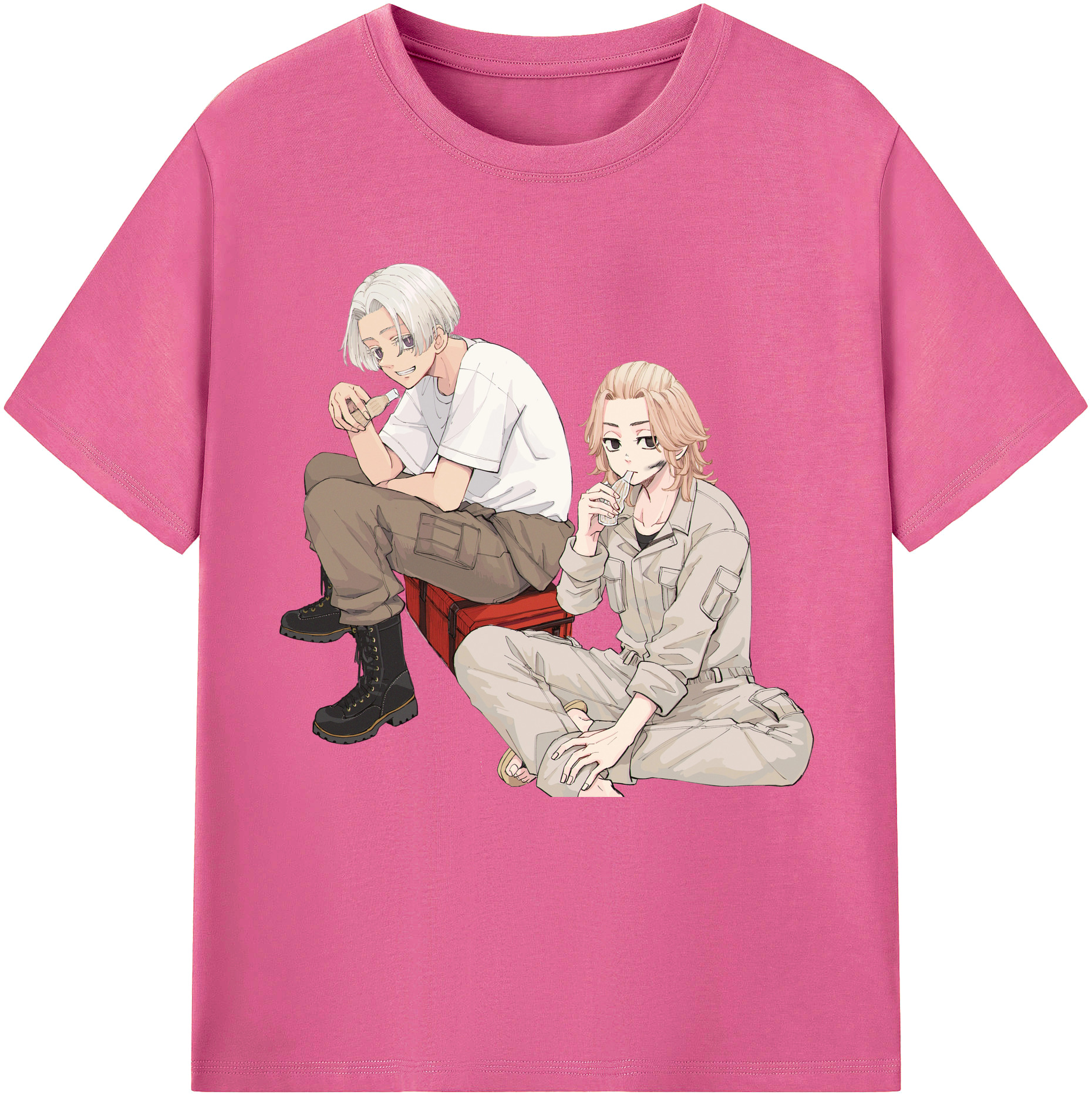 （画像用） 東京リベンジャーズ Tokyo Revengers レディースカジュアルプリントTシャツ（綿100％）