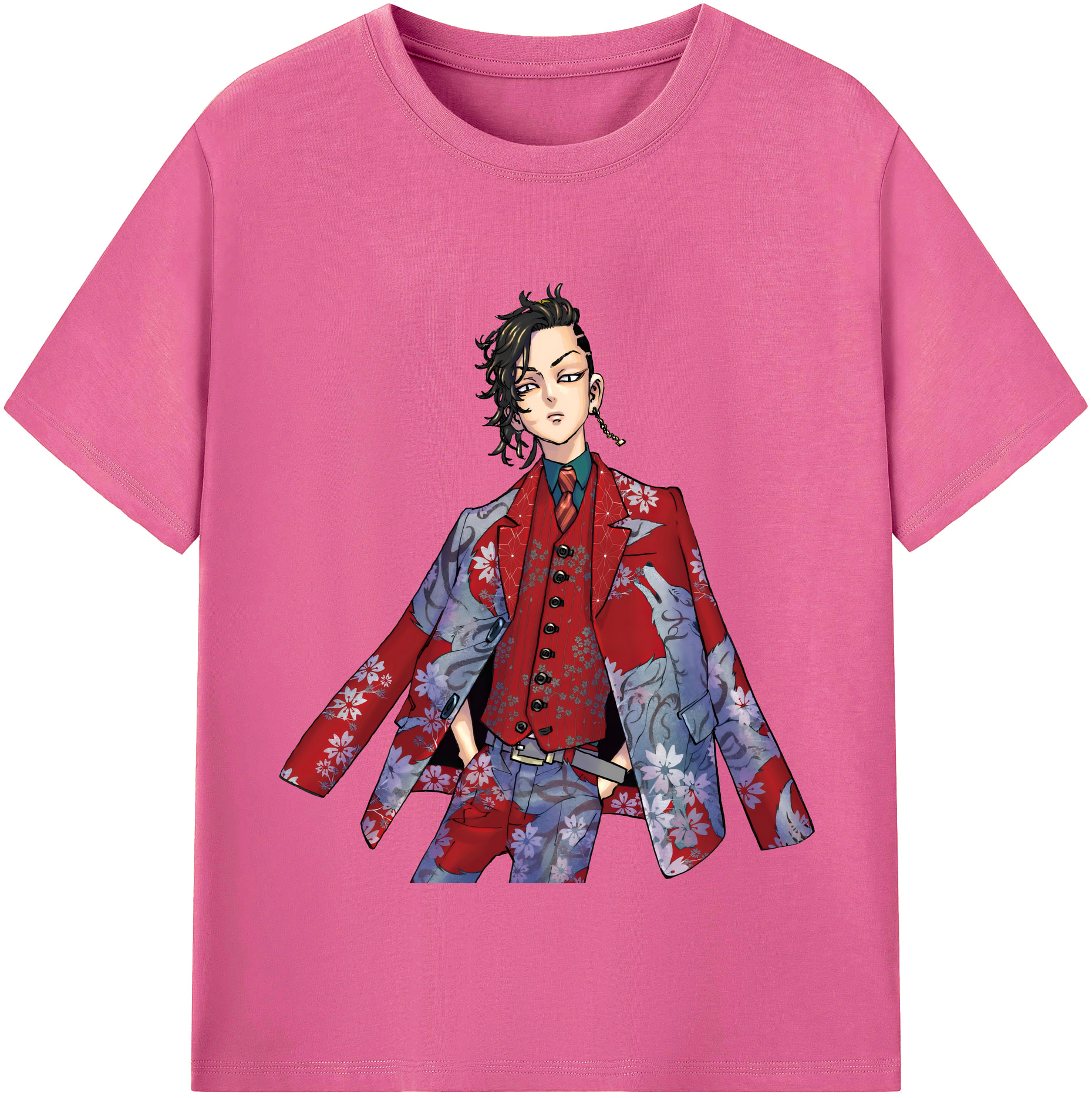 （画像用） 東京リベンジャーズ Tokyo Revengers レディースカジュアルプリントTシャツ（綿100％）