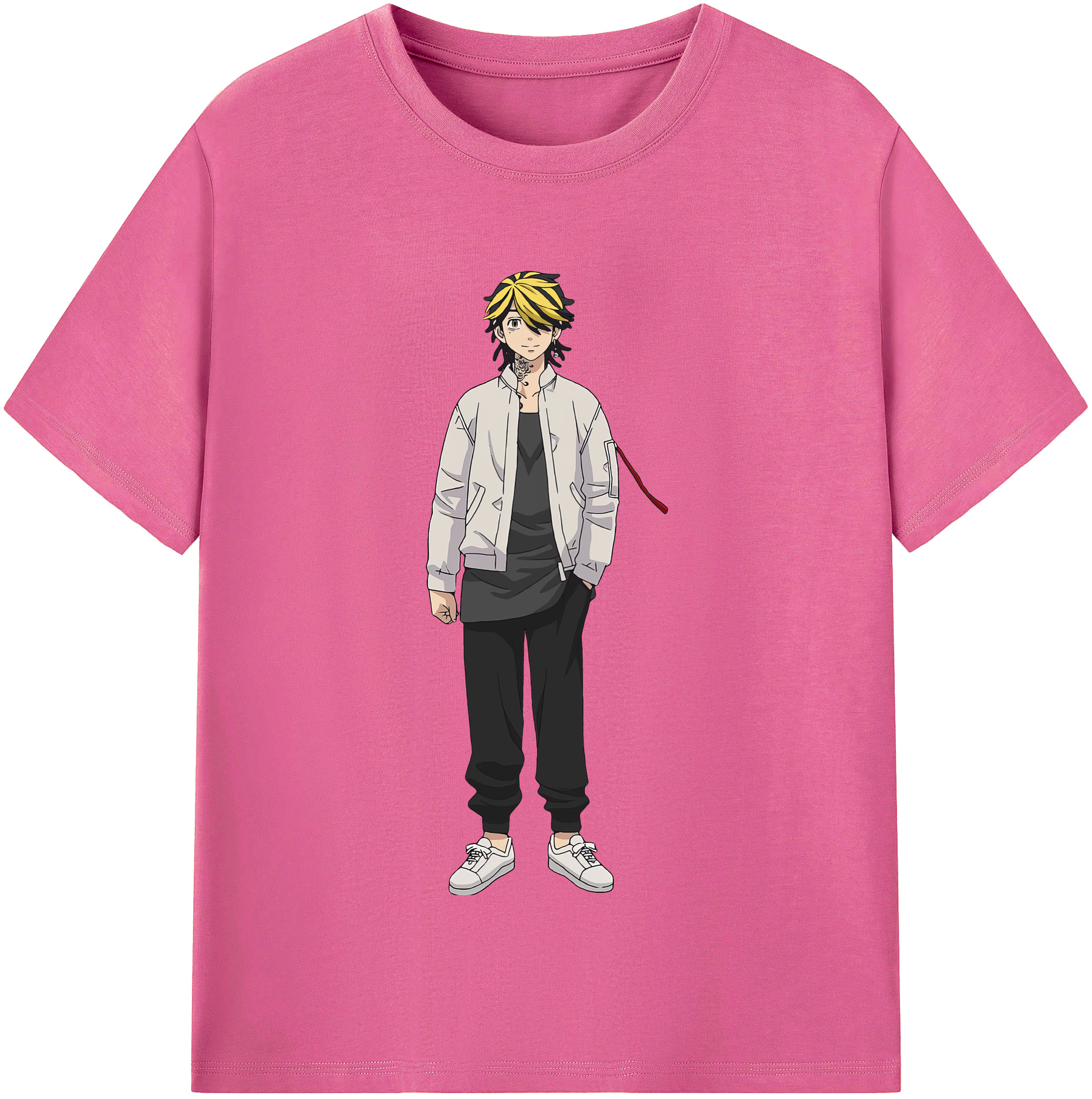 （画像用） 東京リベンジャーズ Tokyo Revengers レディースカジュアルプリントTシャツ（綿100％）