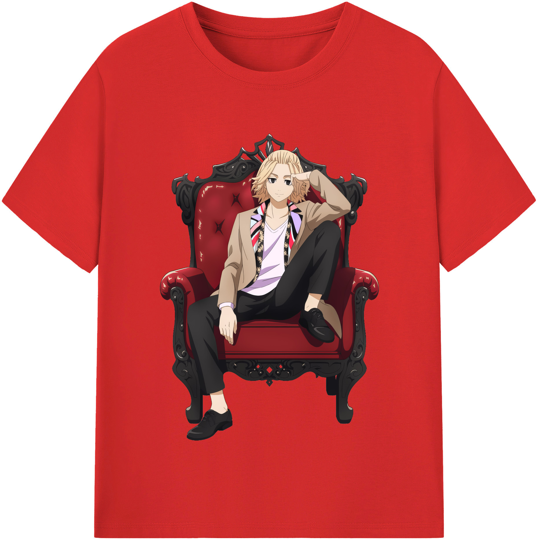（画像用） 東京リベンジャーズ Tokyo Revengers レディースカジュアルプリントTシャツ（綿100％）